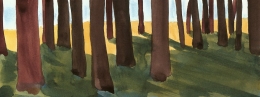 Trees for Brad, 2007; Watercolor on paper
