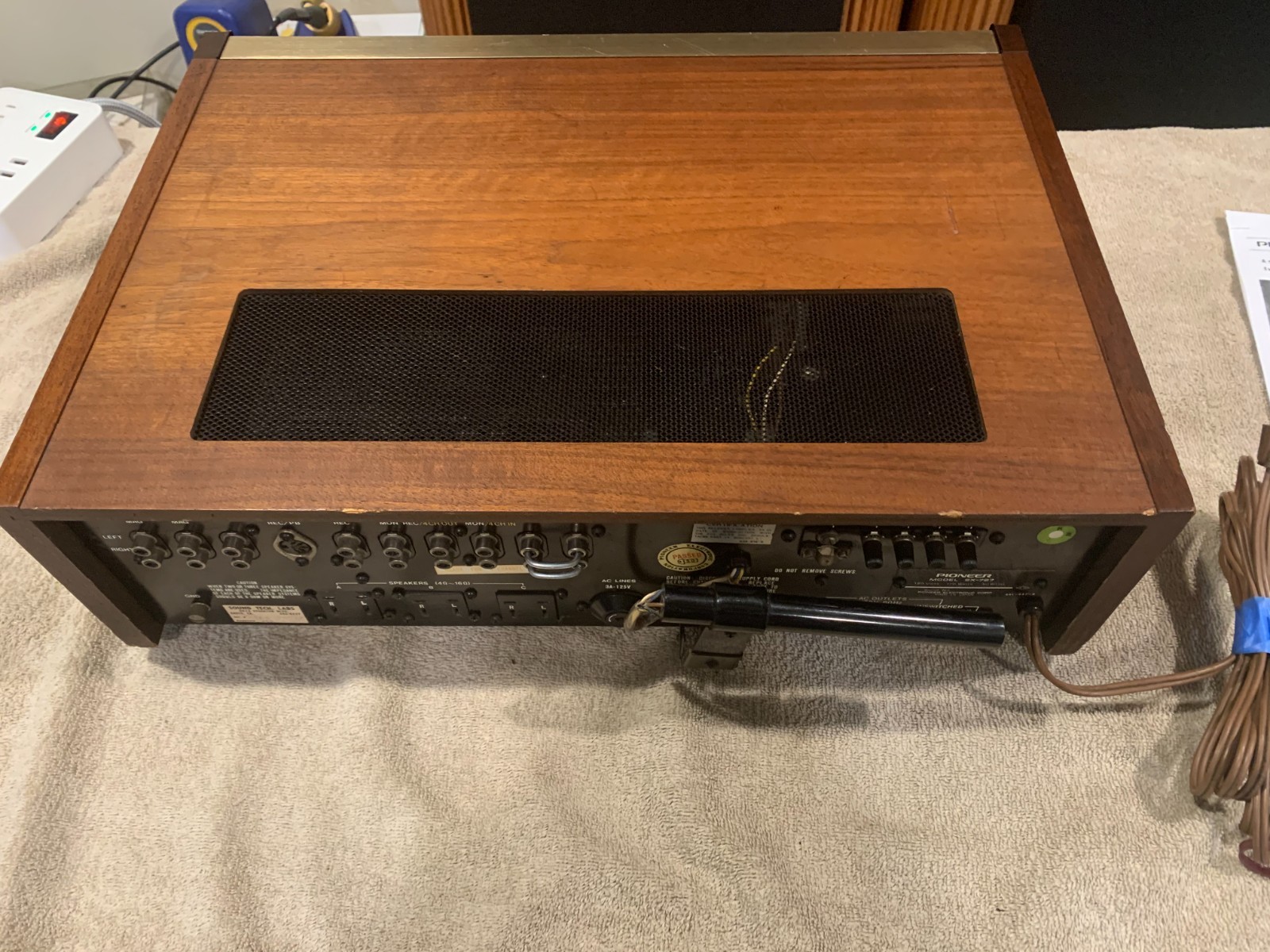 Gorgeous Very Rare Champagne Face Pioneer SX-727 Stereo Receiver 100% Working