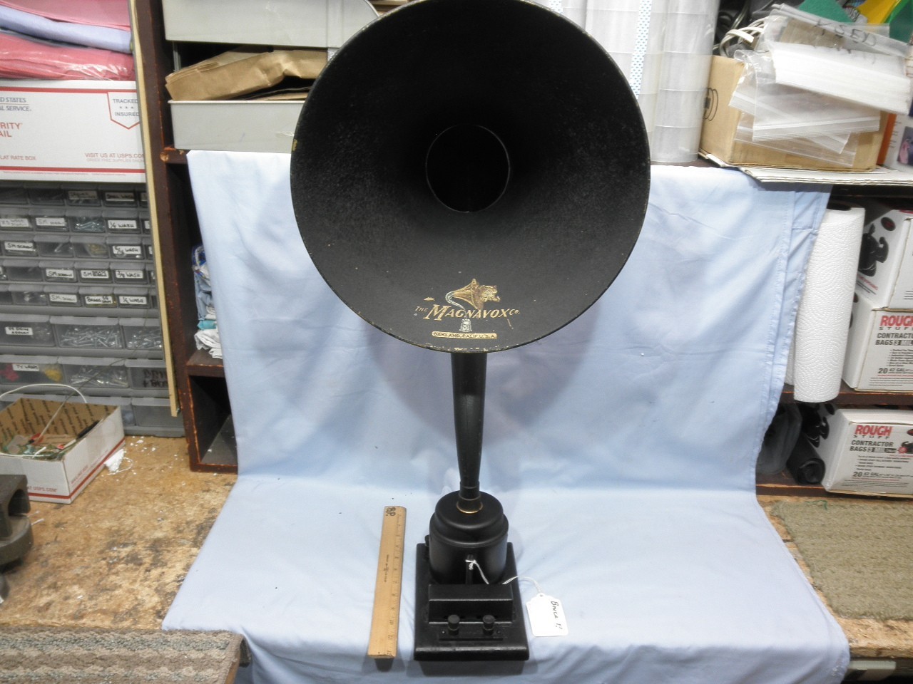 EXCELLENT 1922 MAGNAVOX R3 Mod. B POWERED 14.5” HORN SPEAKER- Chidester Repaired