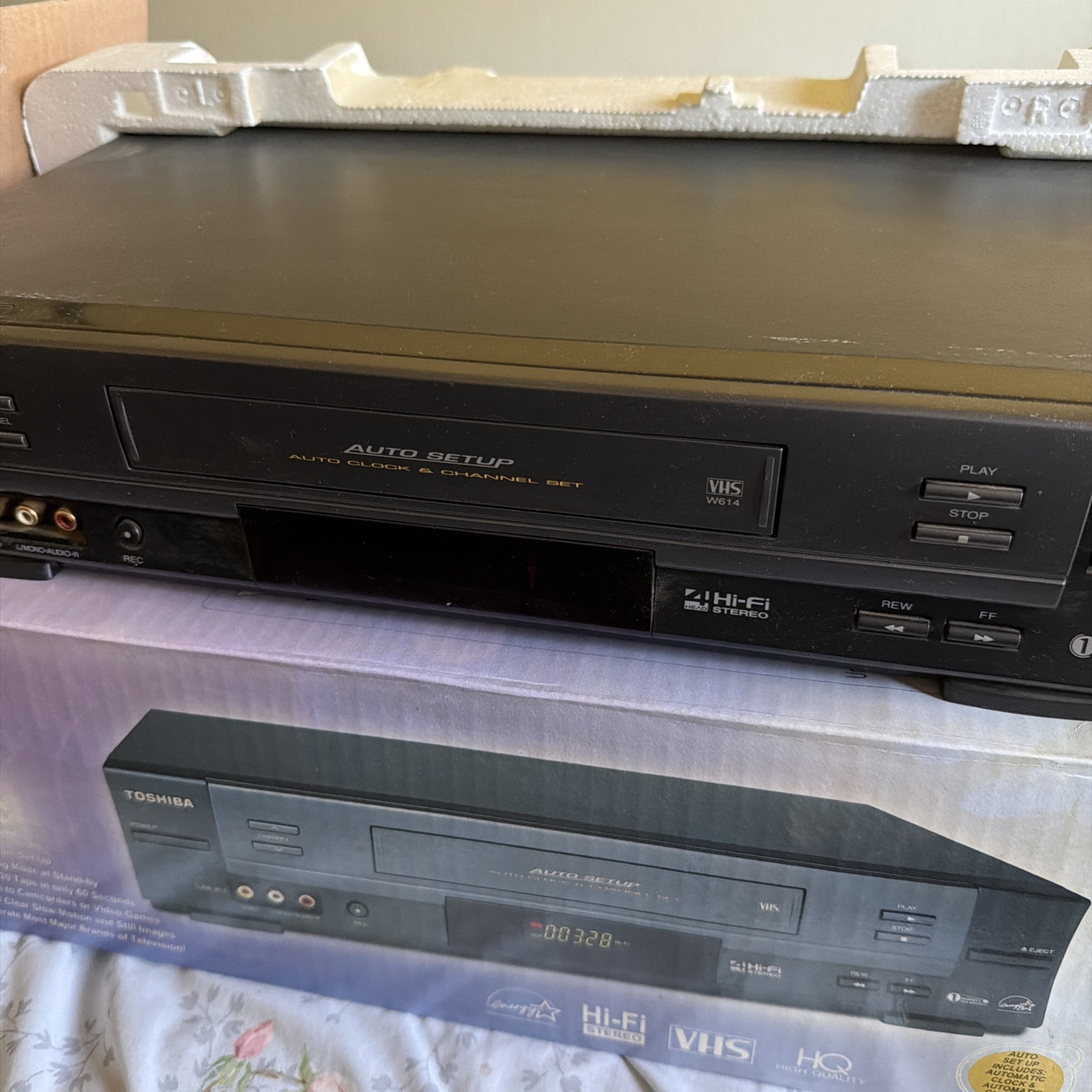 Toshiba W-614S 4-Head Video VCR With NEW Remote TESTED