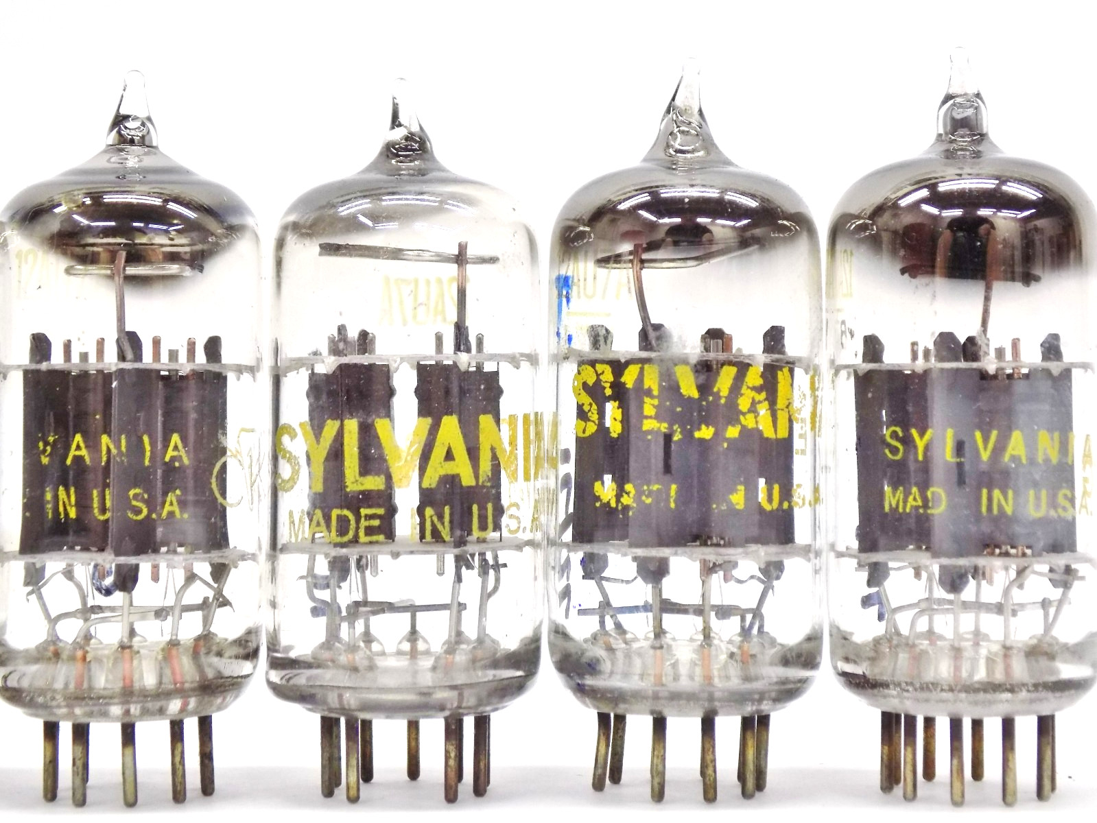 7 Nice Tested Late 1950’s Sylvania 12AU7/ECC82 Vacuum Tubes………….1 Money!