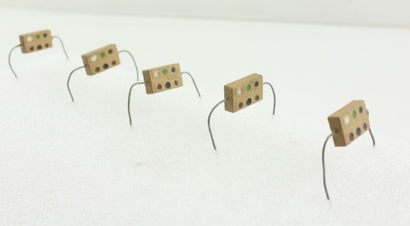 New Qty 5 Cornell Dubilier Type 5 Domino Mica Capacitors 500pF NOS Vintage USA