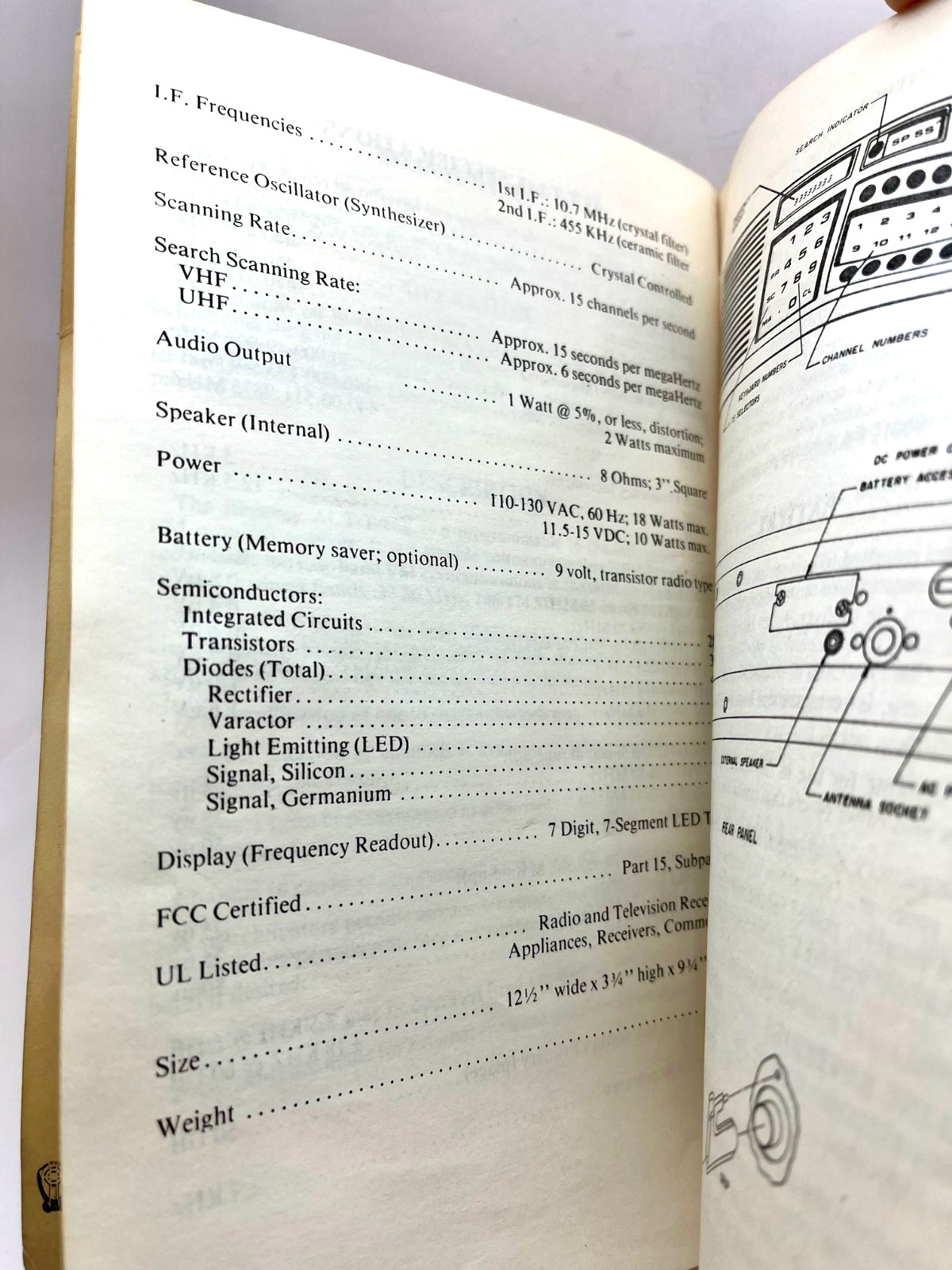 1977 The Touch Scanner By Regency 16 Page Owners Manual