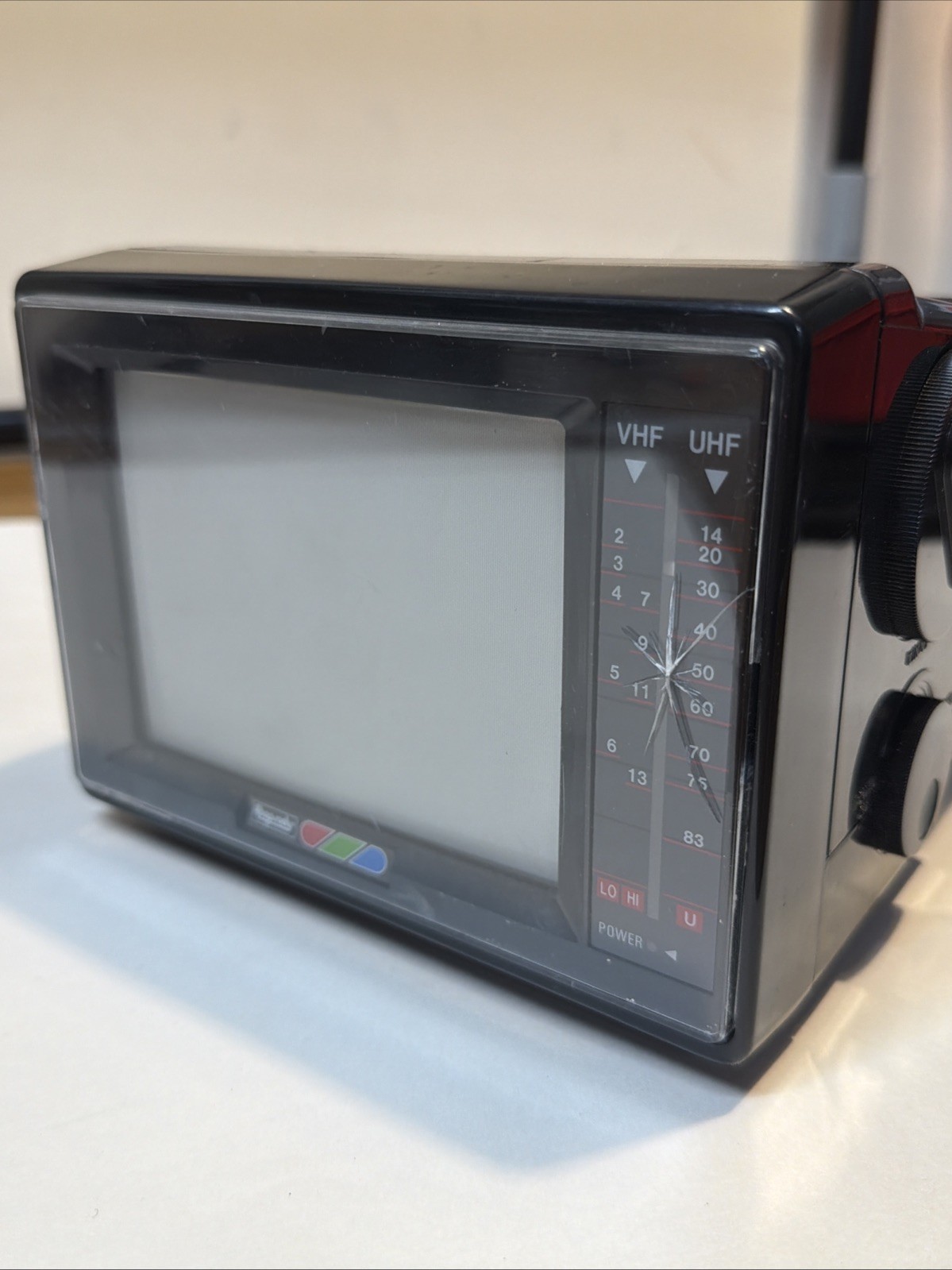 Vintage Retro Rhapsody 5-inch Color CRT Tv-670 for Parts Or Repair Not Tested