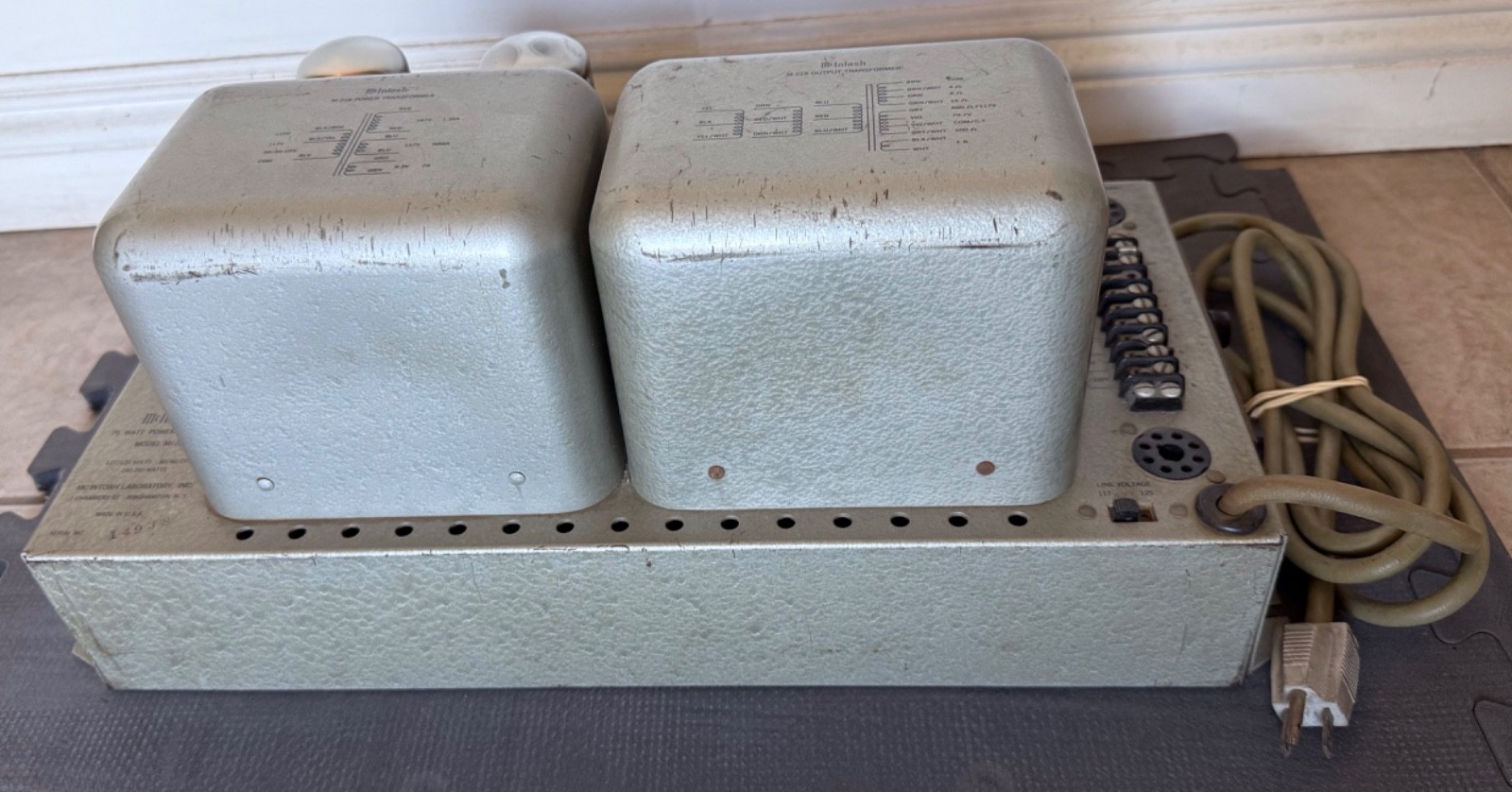 One McIntosh MI-75 Mono Tube Power Amplifier