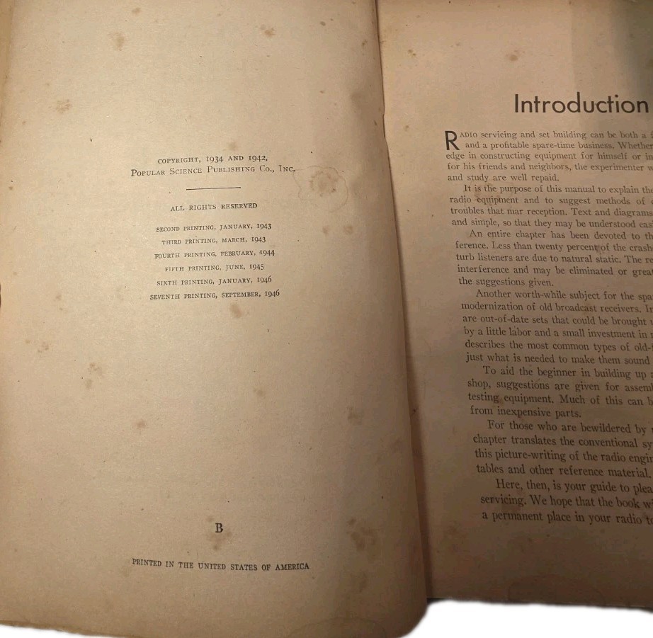 Vtg 3rd Radio Make It-Fix It Annual 1942 Popular Science Radio Manual PB Book