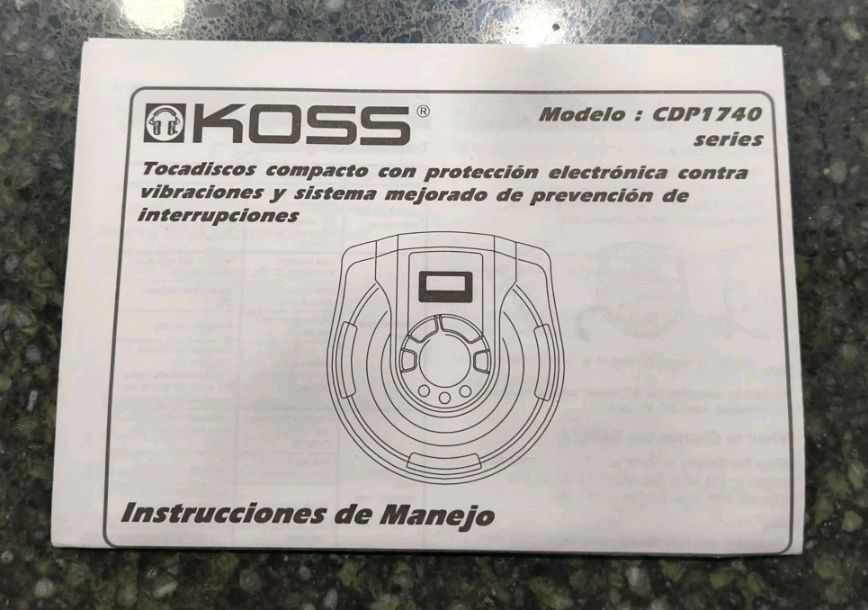 KOSS Car AM/FM Stereo Cassette Player +Integrated Portable CD Player K-05269PCD