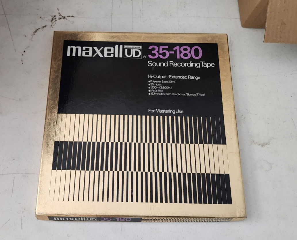 ⚡10.5″ Reel to Reel Recording Tape 3600’🎶MAXELL UD Pro 35-180⭐METAL Used w/Musi