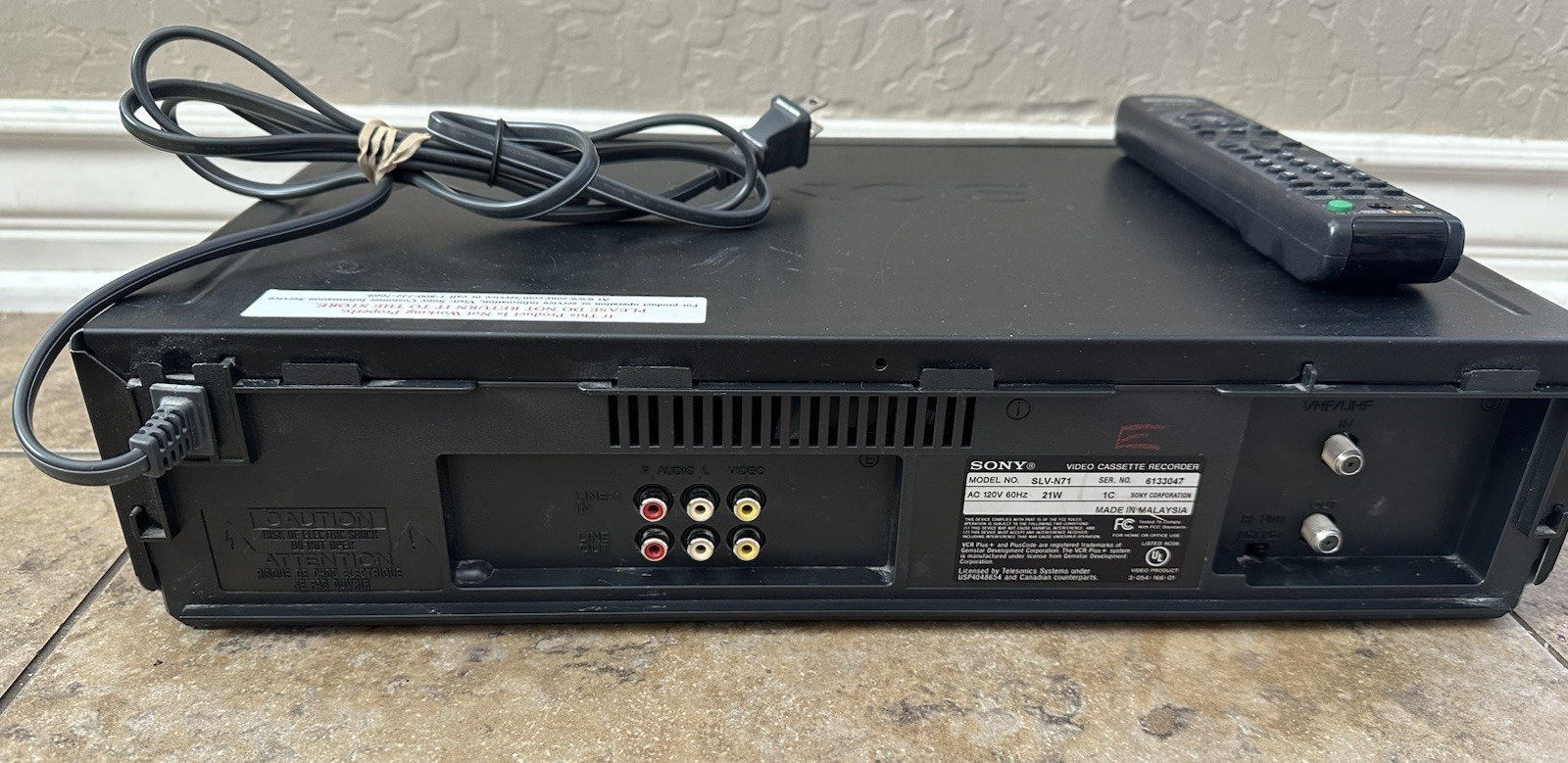 Sony SLV-N71 VCR 4 Head HiFi Stereo VHS Player Recorder w/ Remote