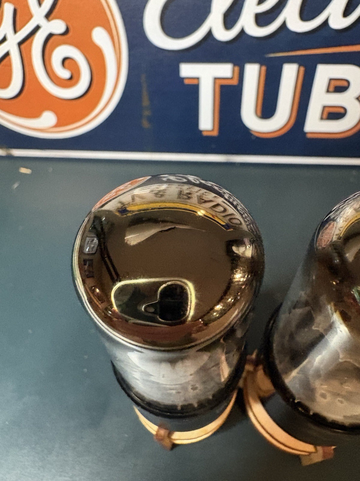 Matched Pair 1950s GE 6W6GT Black Plate Vacuum Tubes 539C Tested NOS NIB 🌊