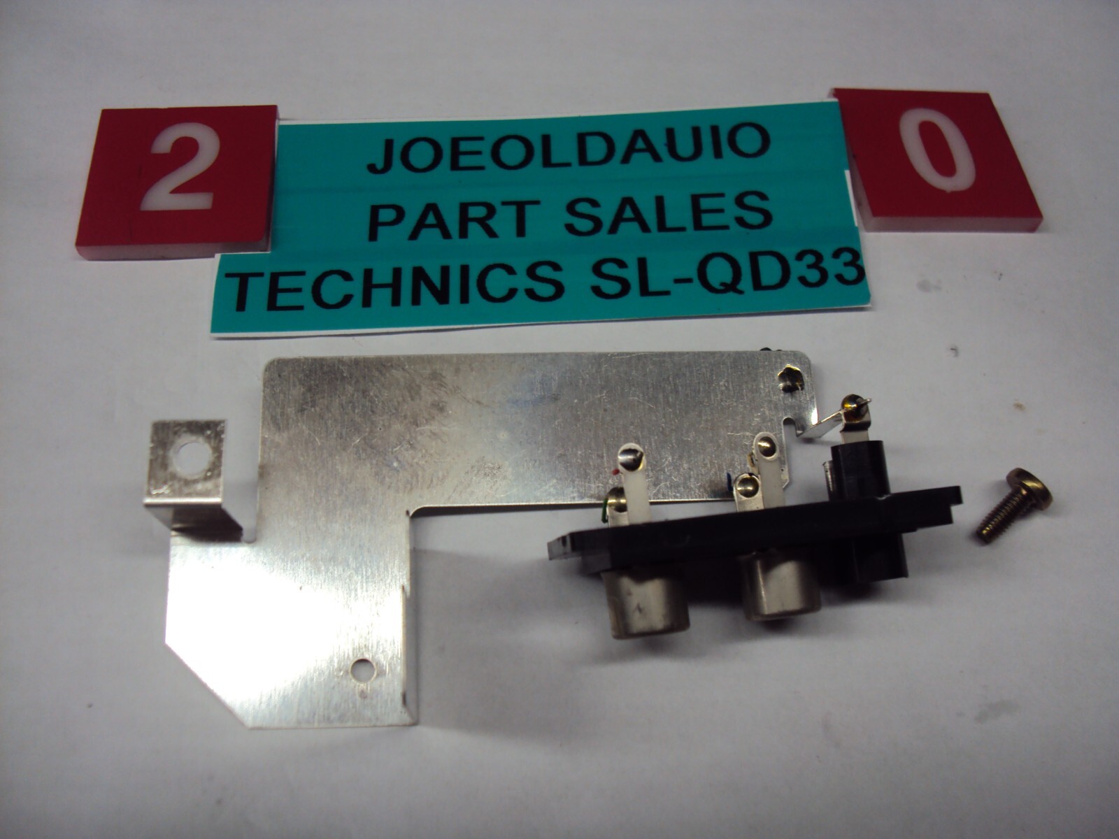 Technics Turntable SL-QD33 RCA Jacks & Ground Panel. Tested. Parting Out SL-QD33