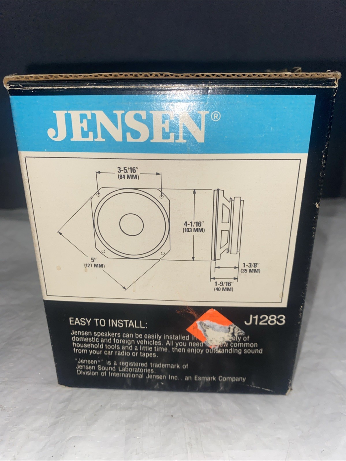 Jensen Thinmount J1283 4inch Full Range Speakers Vintage 80s NIB Pair