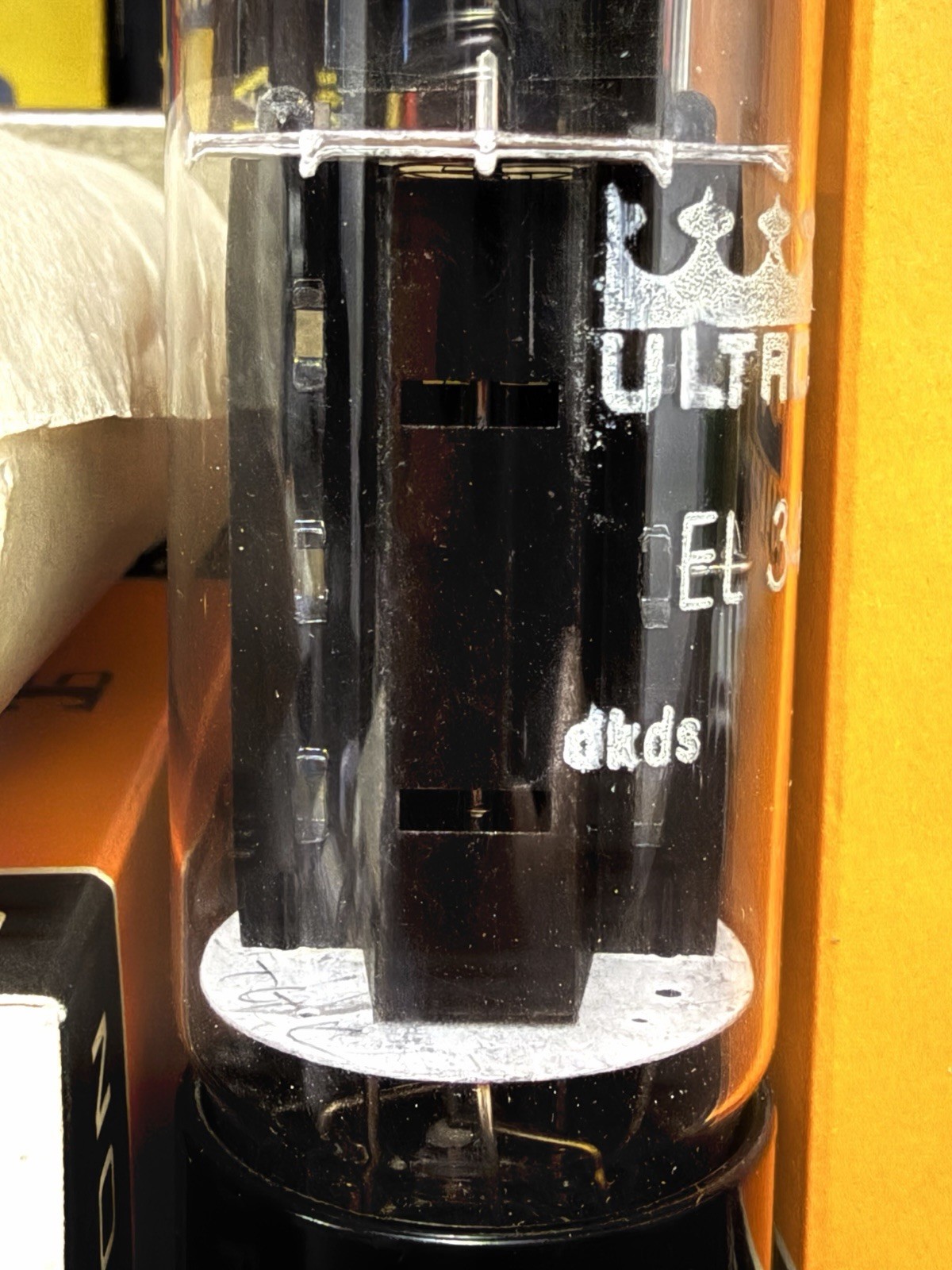 *EXTINCT* NOS QUAD HITACHI BLACKPLATE OO Getter EL34 ULTRA HIGH FIDELITY TUBES