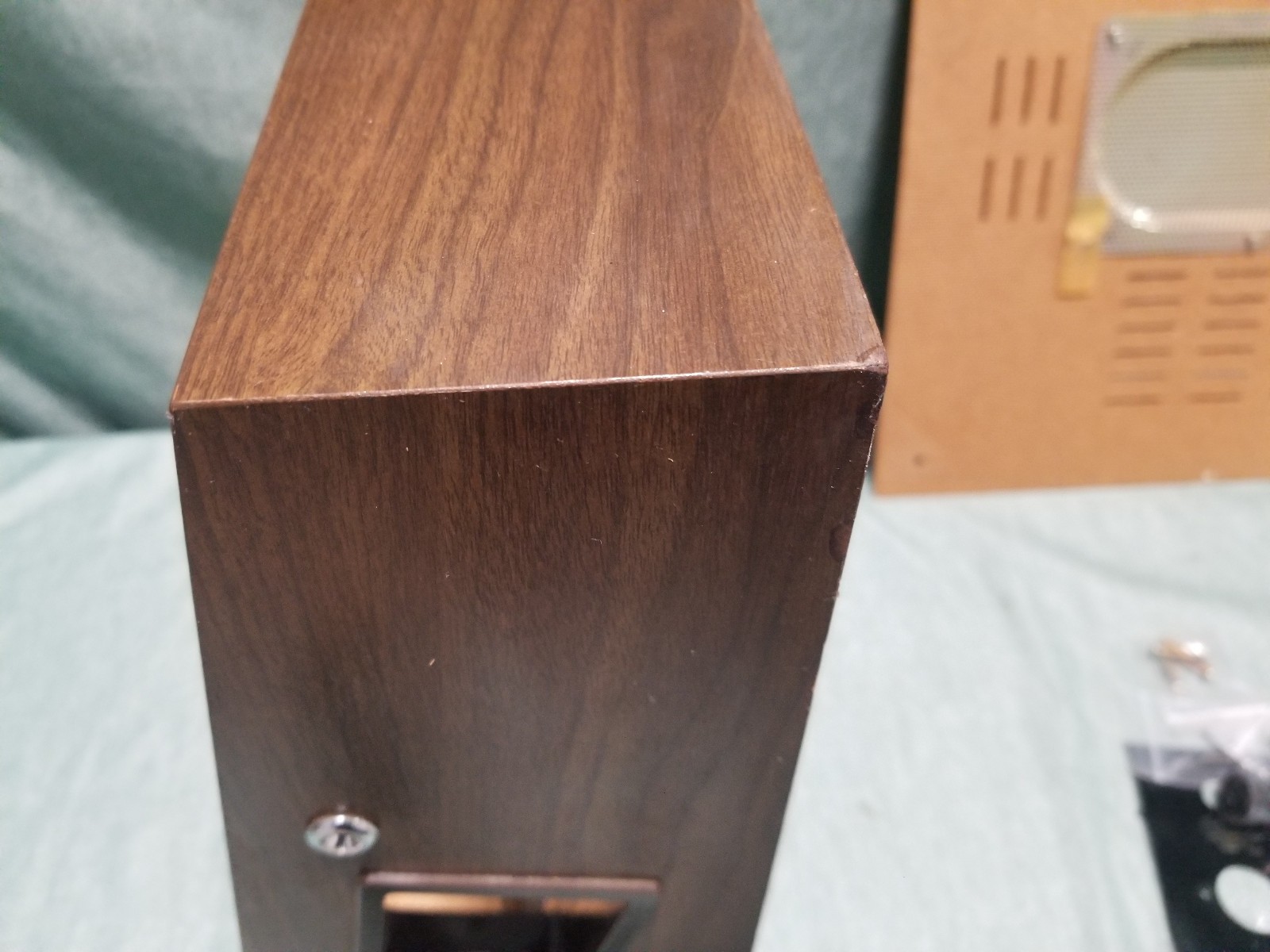 Sony TC 366 Reel to Reel ~ Wood Case Back and Feet Name Plate Hardware