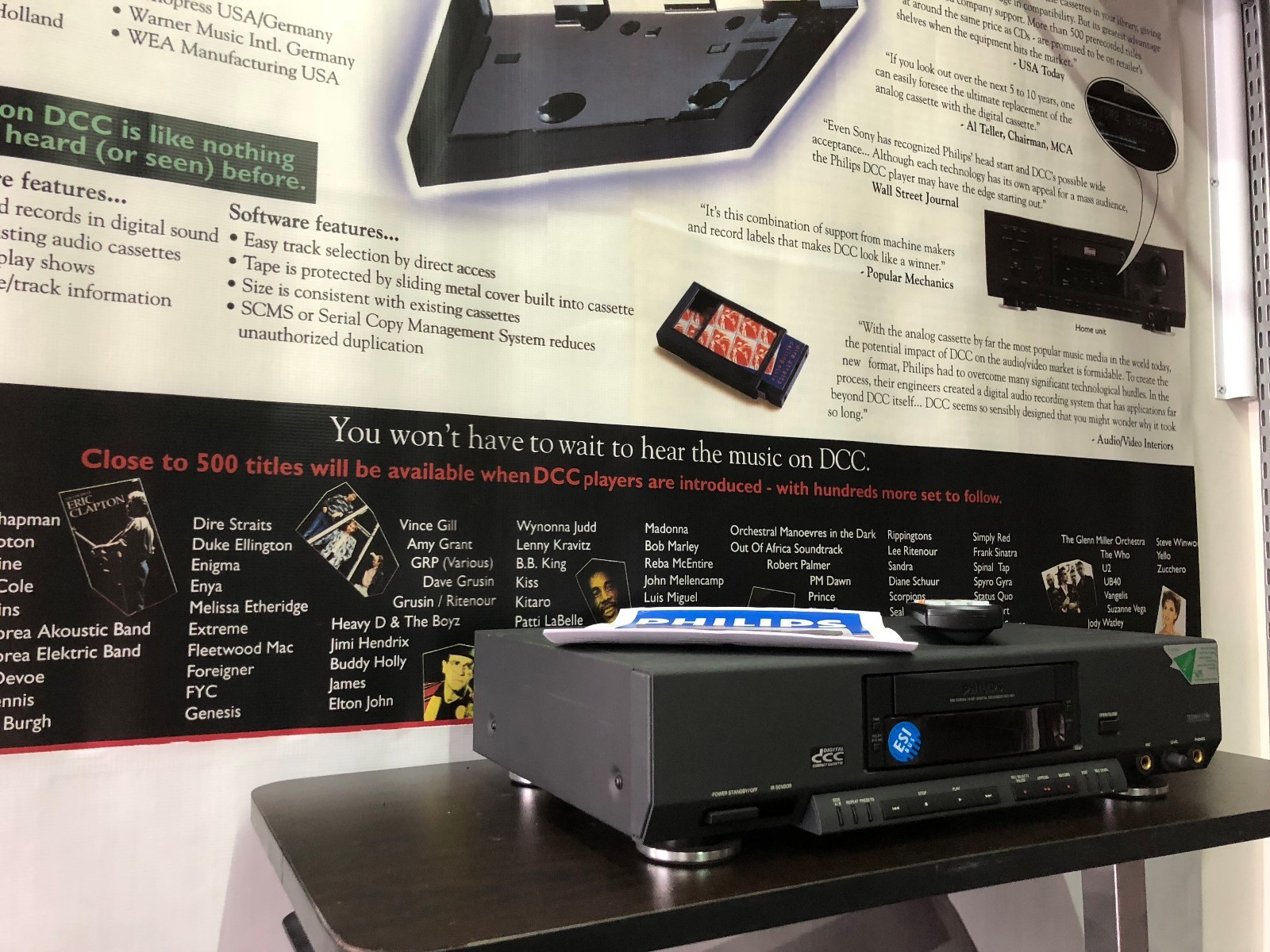 Rare USA Model Philips DCC 951 3rd generation Digital Compact Cassette
