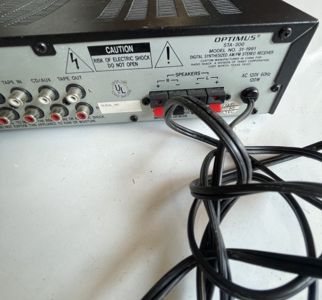 Optimus STA-300 AM/FM Stereo Receiver Digital Synthesized Radio Shack 31-1991