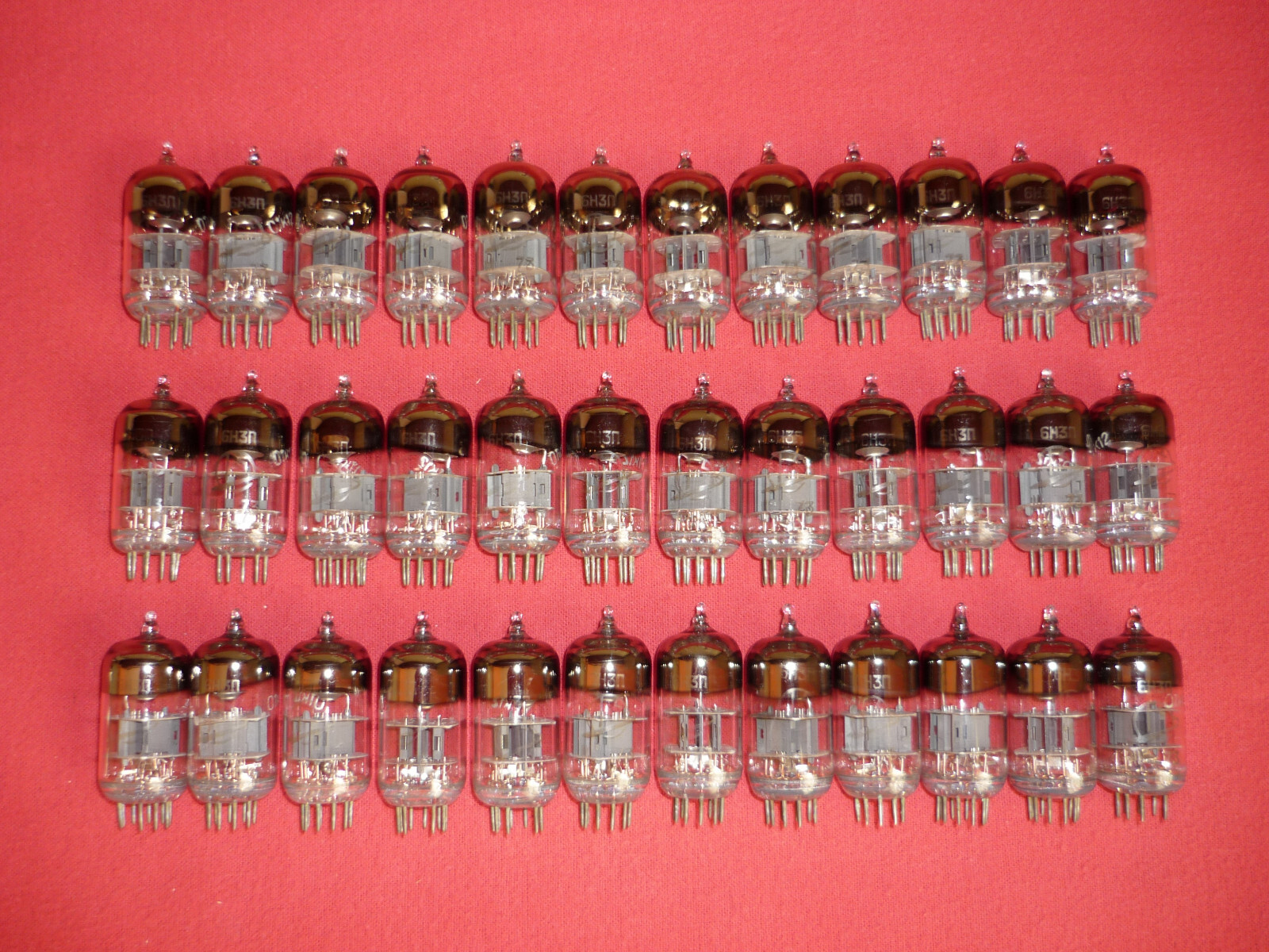 36pcs. 6N3P / 6Н3П ~ 6CC42, 2C51, 5670 Double triode NEW. DATE III-1973