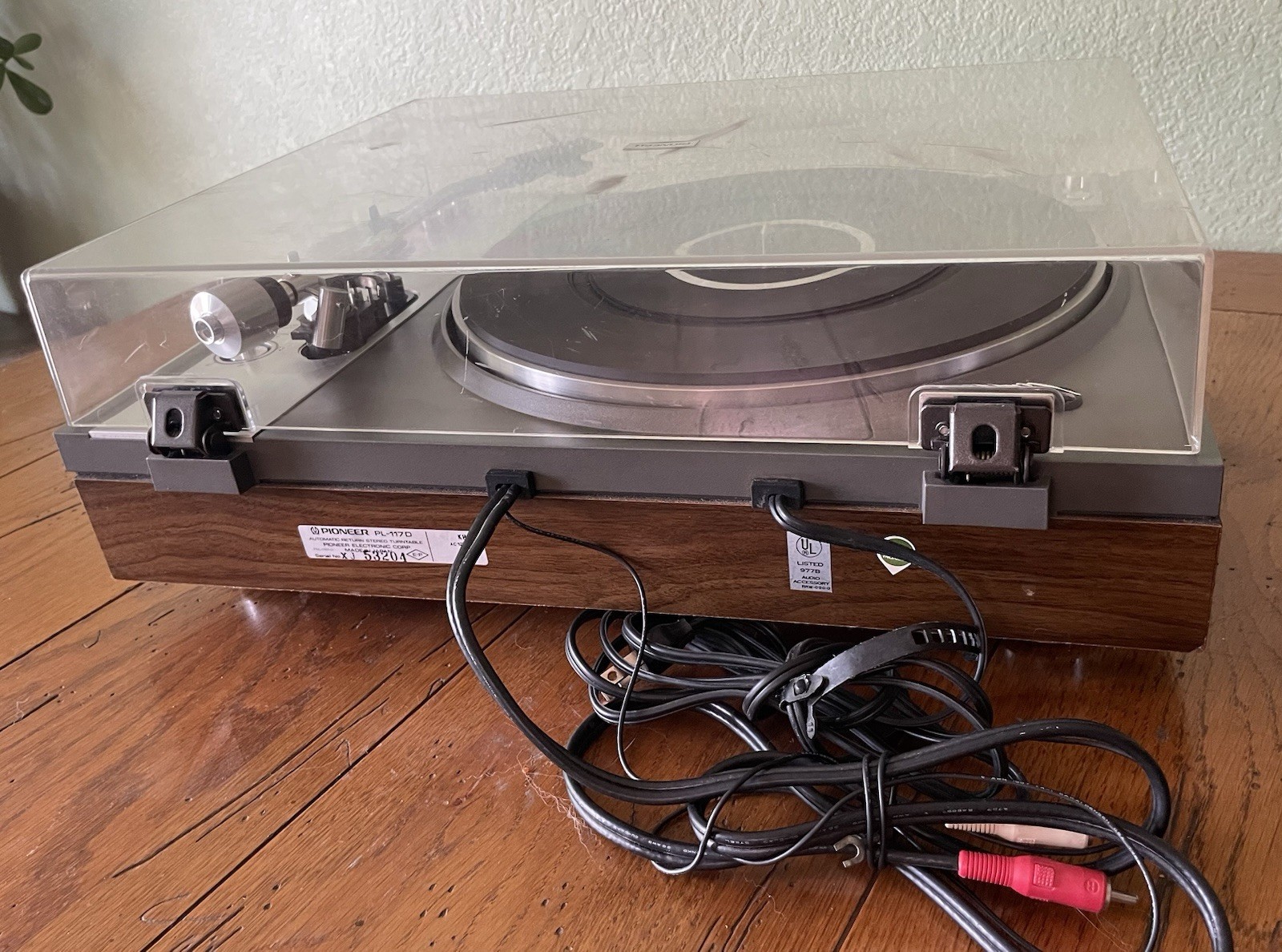 1977 Pioneer PL-117D Belt Drive Turntable + Empire 1000 E/X New Belt / Stylus