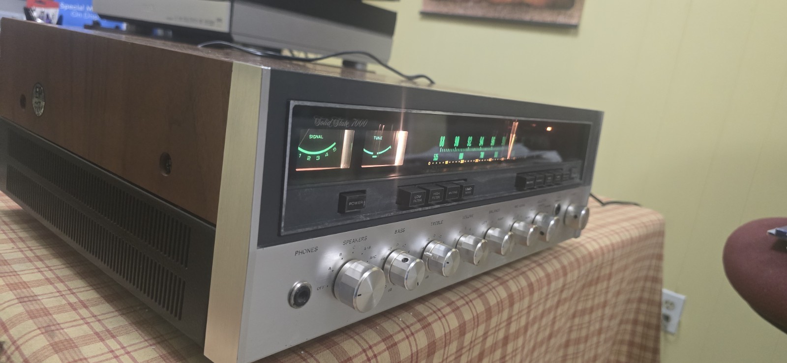 Sansui Solid State 7000 Stereo Receiver Vintage Silver Face Analog Tuner