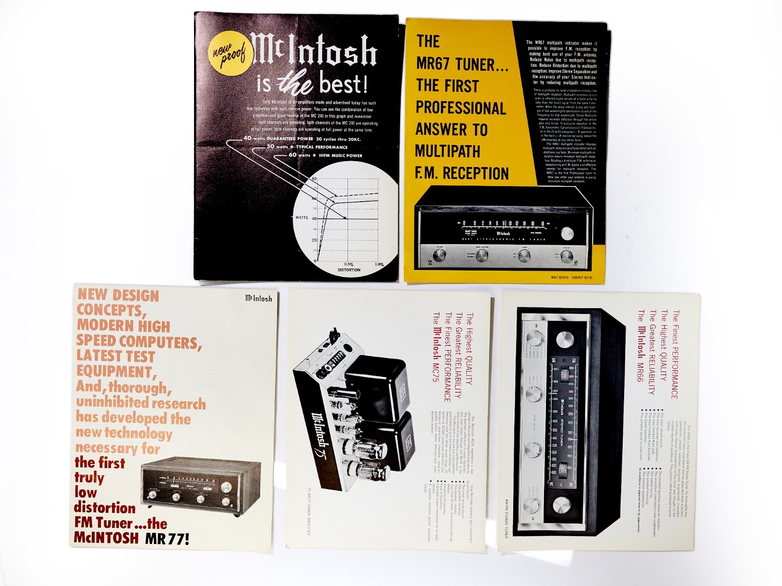 McINTOSH DEALER LITERATURE ADVERTISING MATERIALS BUNDLE Original Vintage Hi-Fi