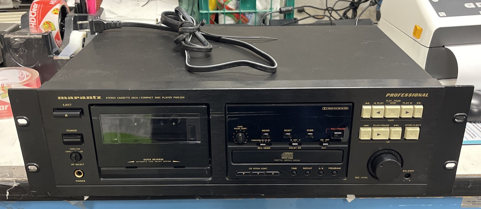 Marantz PMD350U Cassette/CD Player Vintage, Rack Mountable, Working