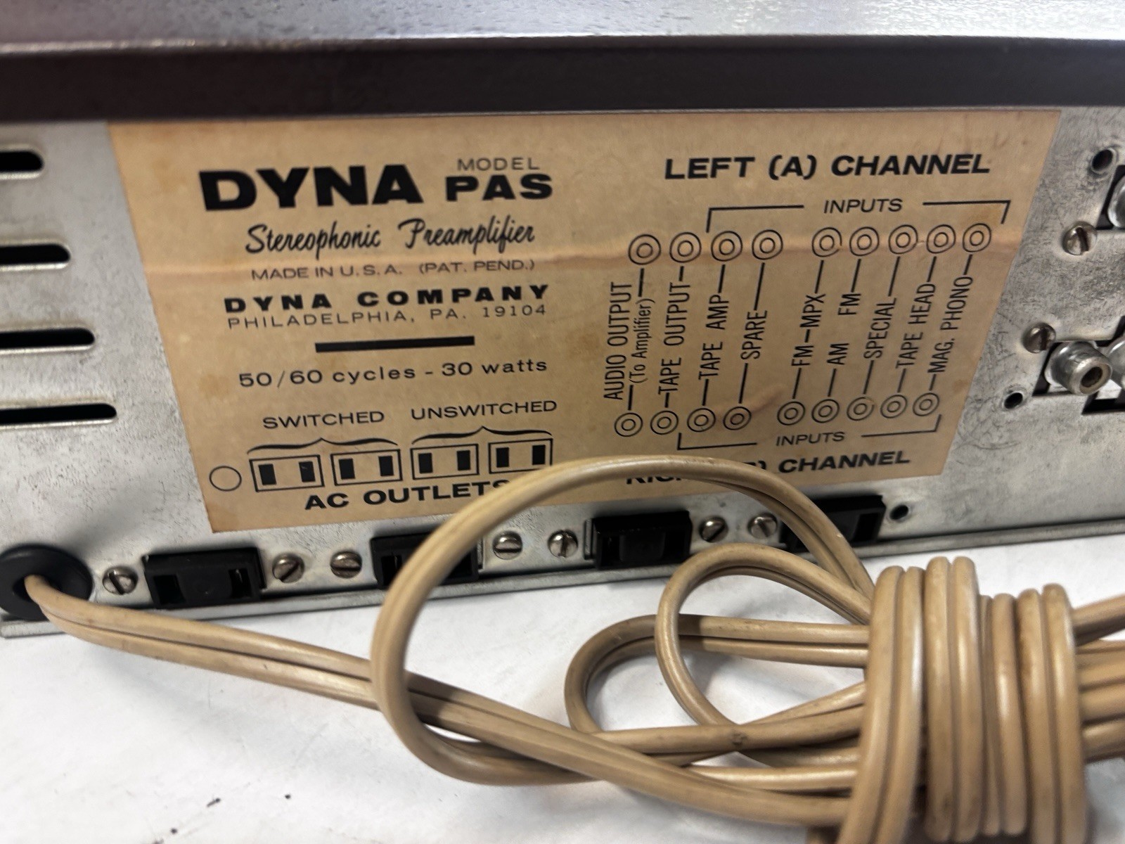 Dyna Dynaco PAS Stereo Tube PreAmplifier Works Great! 12AX7 Tubes – Tech Tested