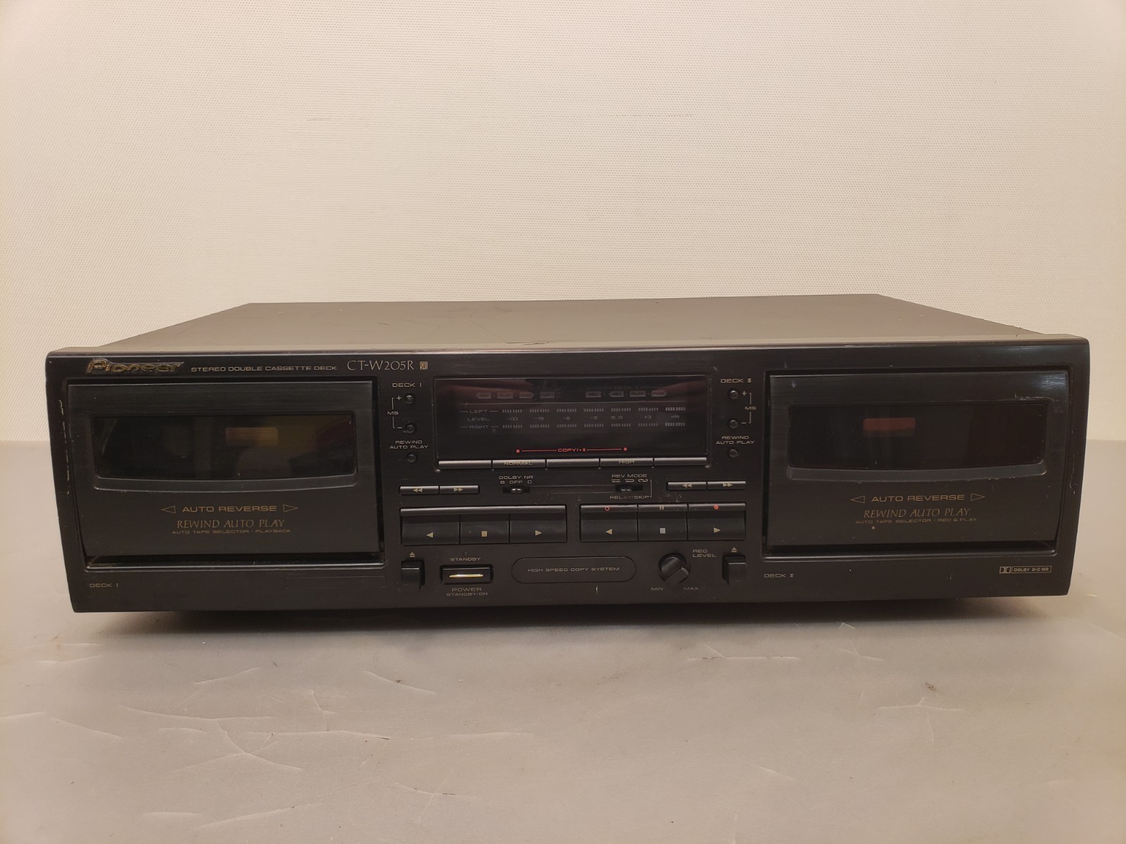 Pioneer CT-W205R Component Stereo Double Cassette Deck Both Decks Tested Working