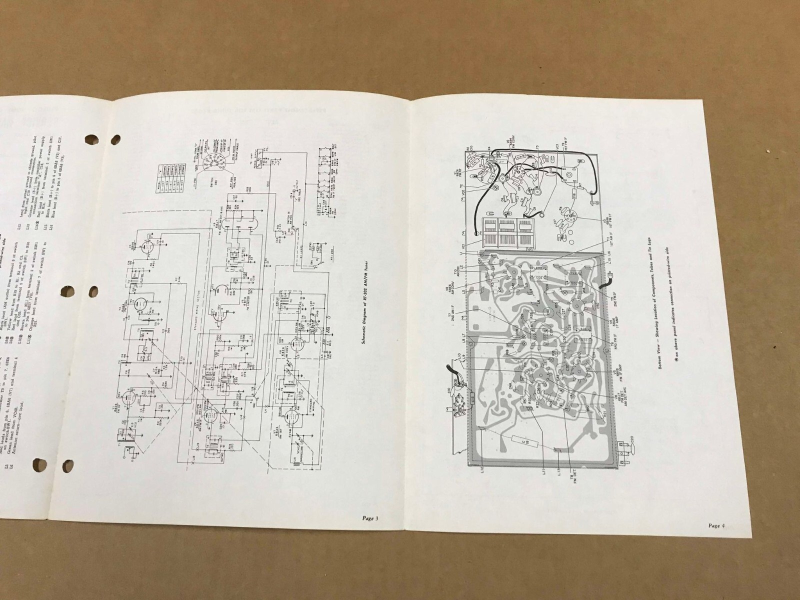 Vintage Philco Home Radio AM/FM Tuner Service Manual – Type RT-202