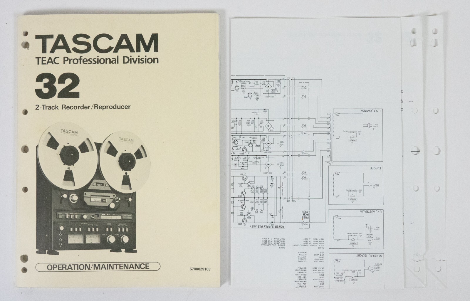 Genuine TASCAM Model 32 Operation / Maintenance Manual – EXCELLENT – NOT A COPY