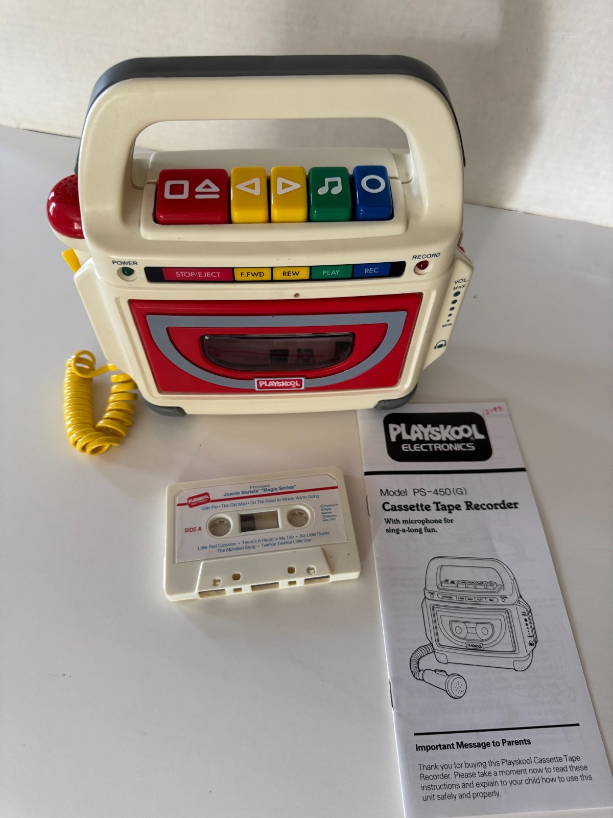 Playskool Cassette Recorder PS-450 Children’s Tape Player Recorder w/ cassette