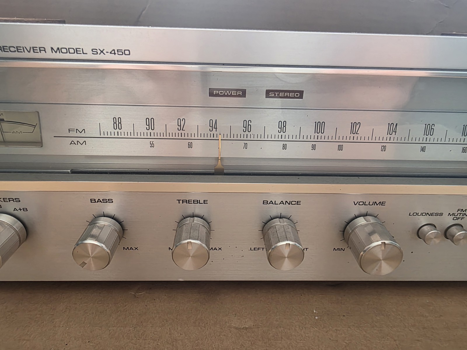 Vtg Pioneer Stereo Receiver Model SX-450 Tested & Works Great – Nice Cond