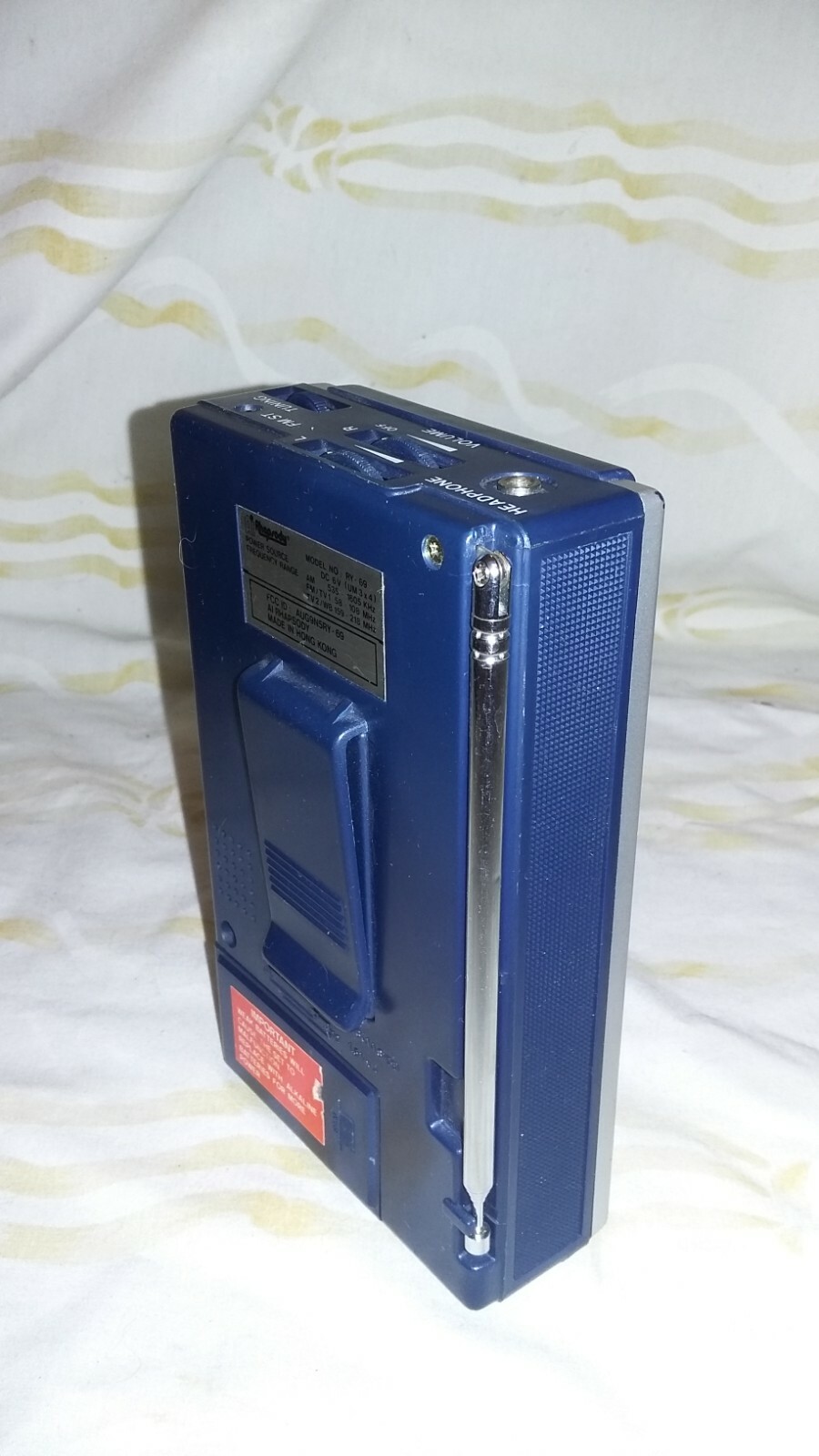 Vintage Rhapsody mode RY-69 AM FM TV WX Portable Battery Radio Tested Working