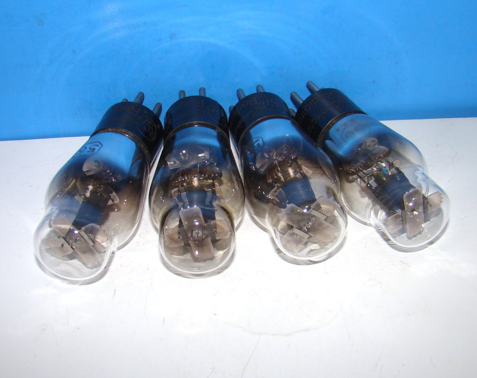 No type 56 RCA radio audio amplifier electron vacuum 4 tubes valves ST 256 56