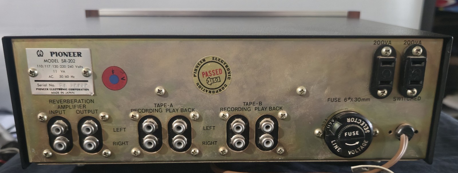 Pioneer SR-202 Reverberation Amplifier – Serviced – WORKS GREAT!!