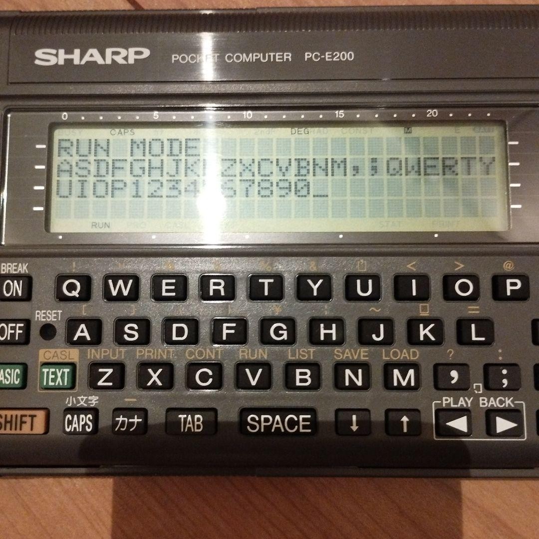 SHARP PC-E200 Pocket Computer Calculator 32KB RAM Z80A-compatible Tested Working