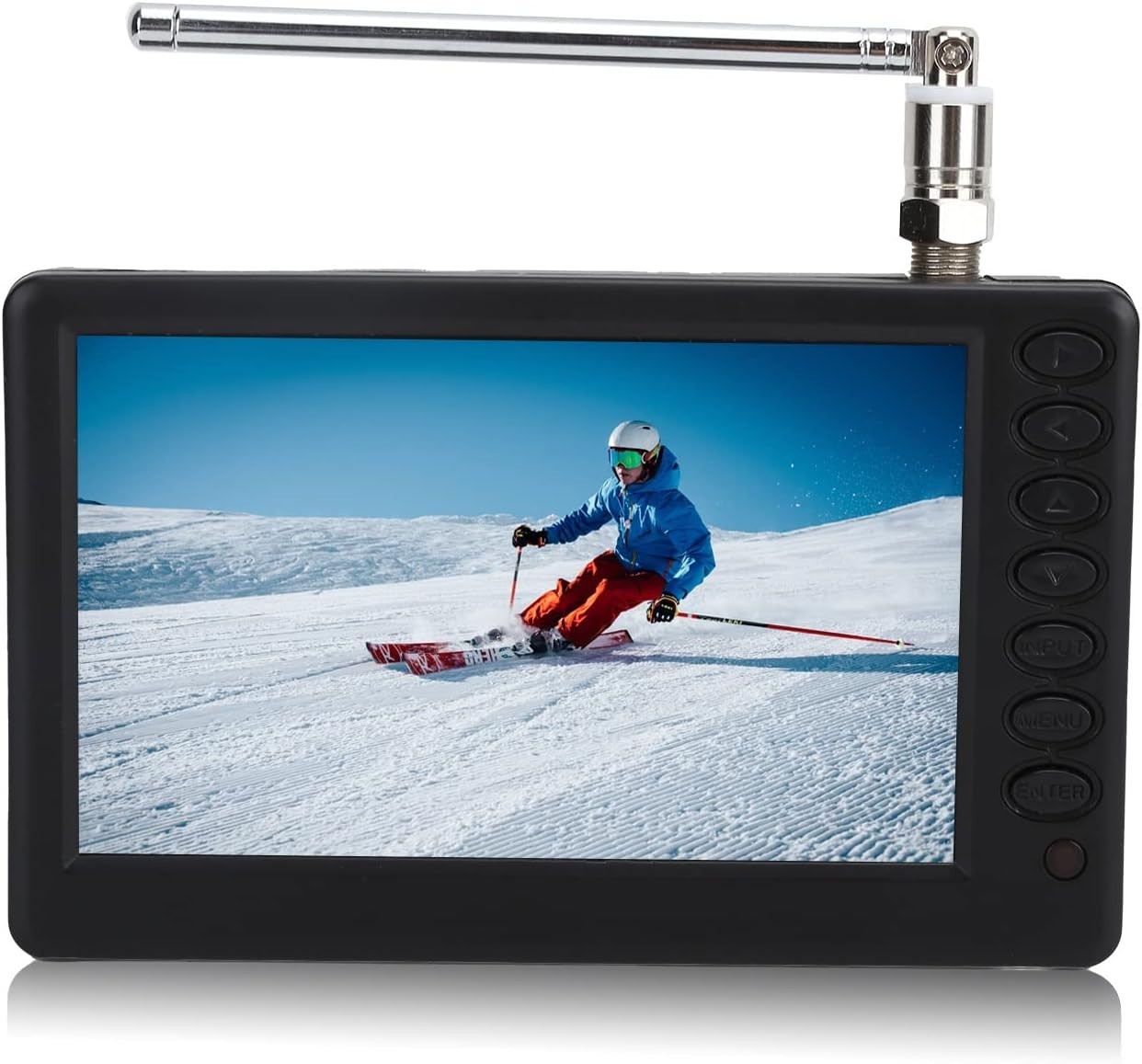 5” Portable Mini Digital TV, 1080P 2 in 1 with FM Radio, Rechargeable Batter…