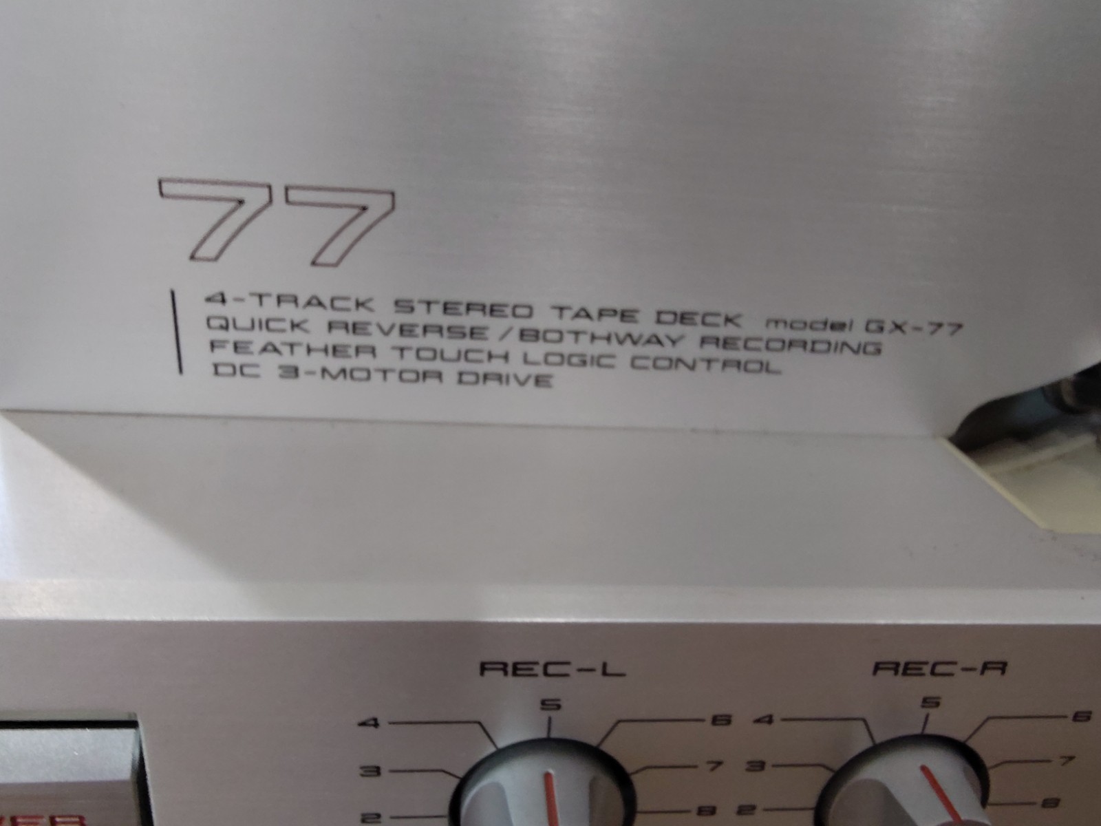Akai GX-77 4-Track Stereo Reel-to-Reel Tape Deck Glass X’Tal Ferrite Head
