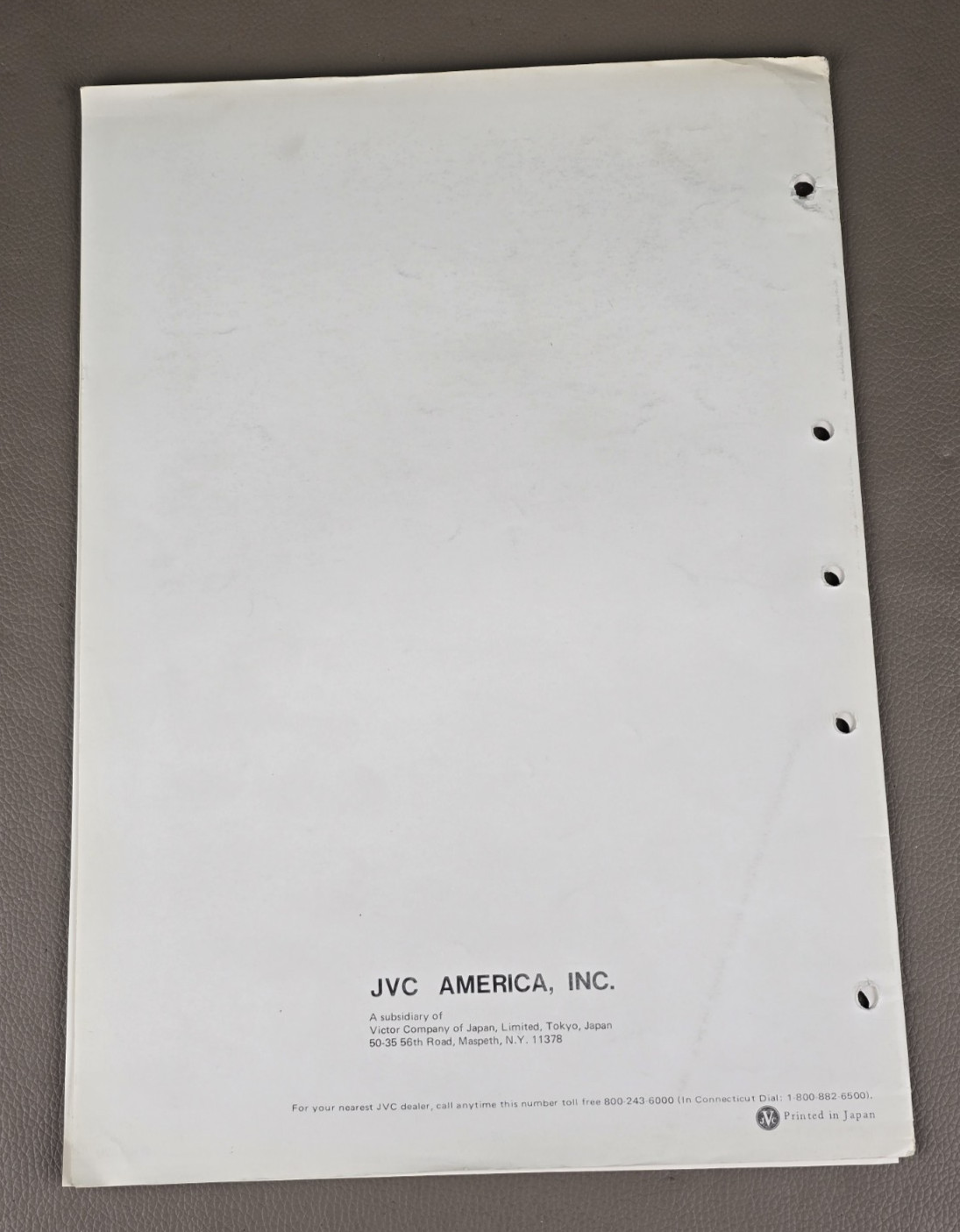 JVC Model NR-1020 Service Manual D-3719