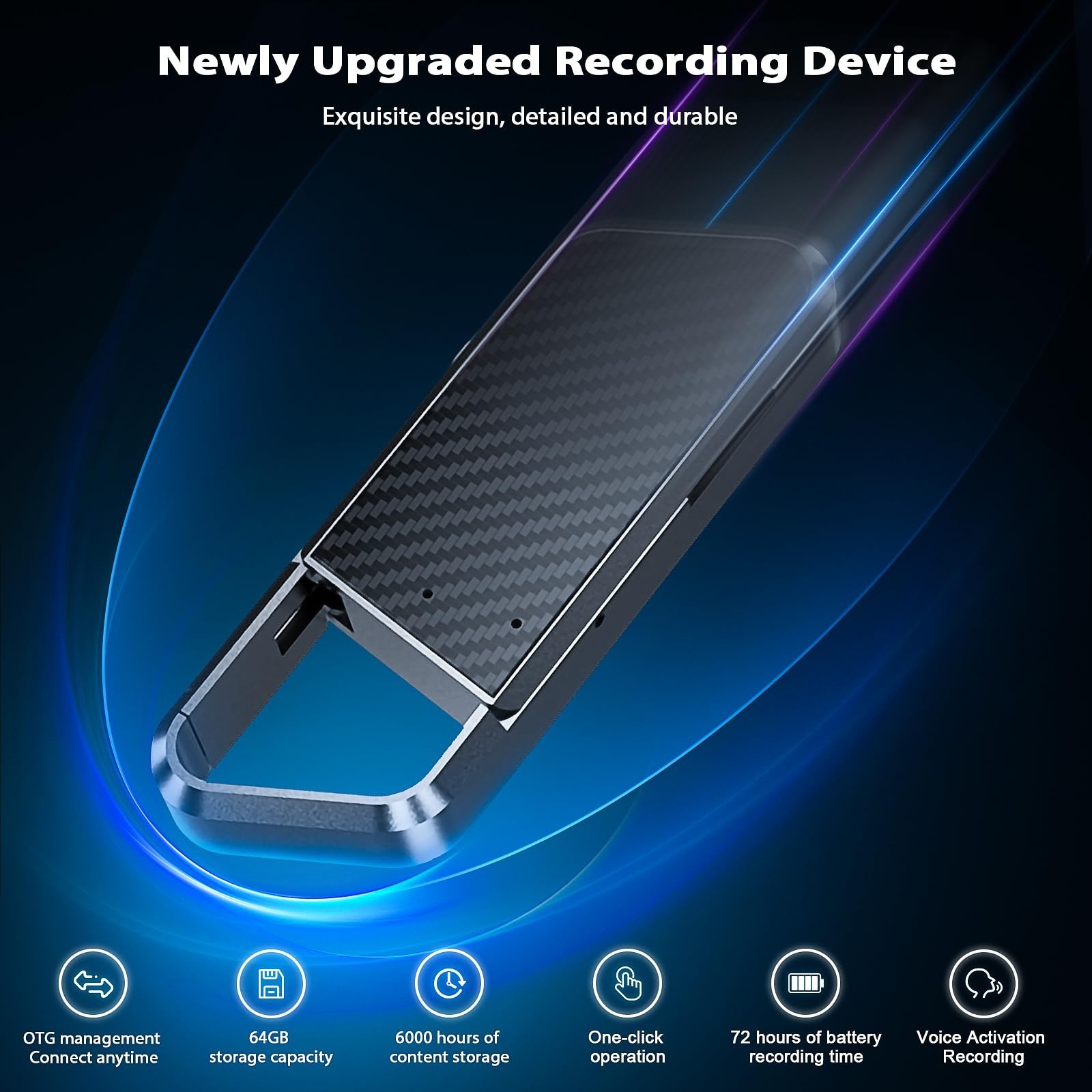 Portable Voice Recorder – Recording Device with Noise Reduction DSP 5.0 Vioce…