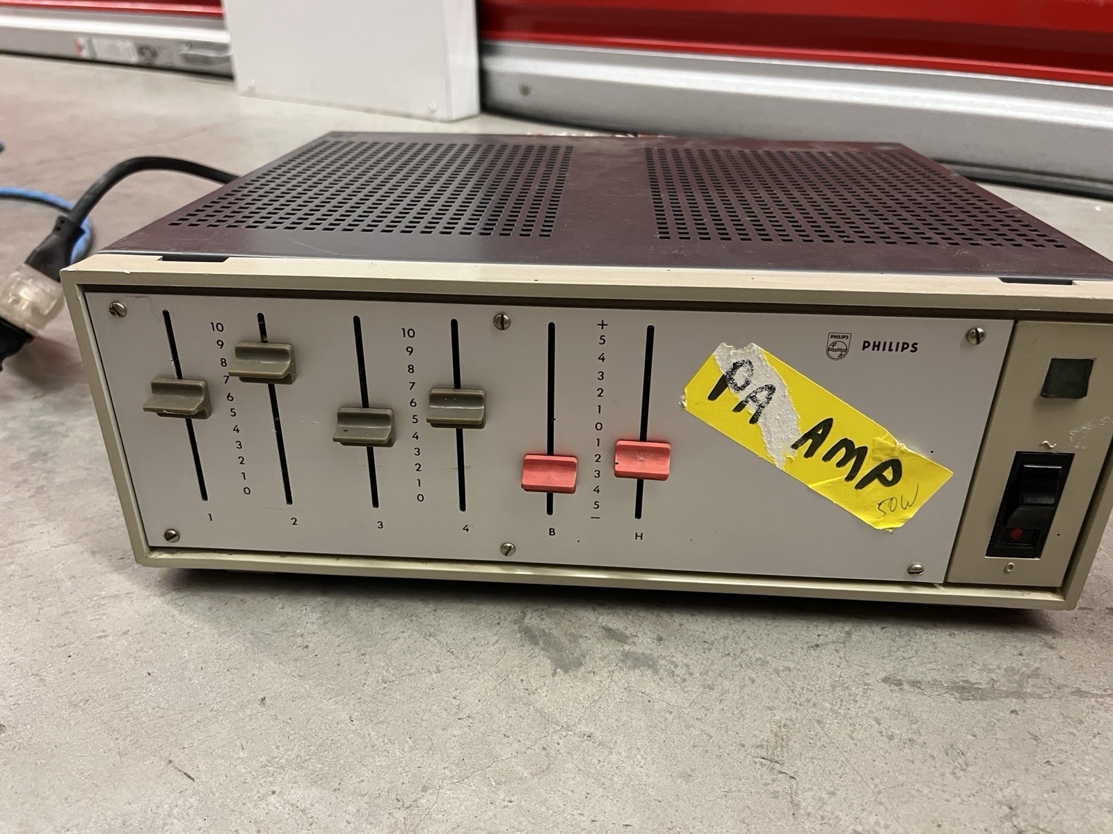Philips LBB1251 Vintage Tube PA Amplifier Mixer Powers On Tubes Glow