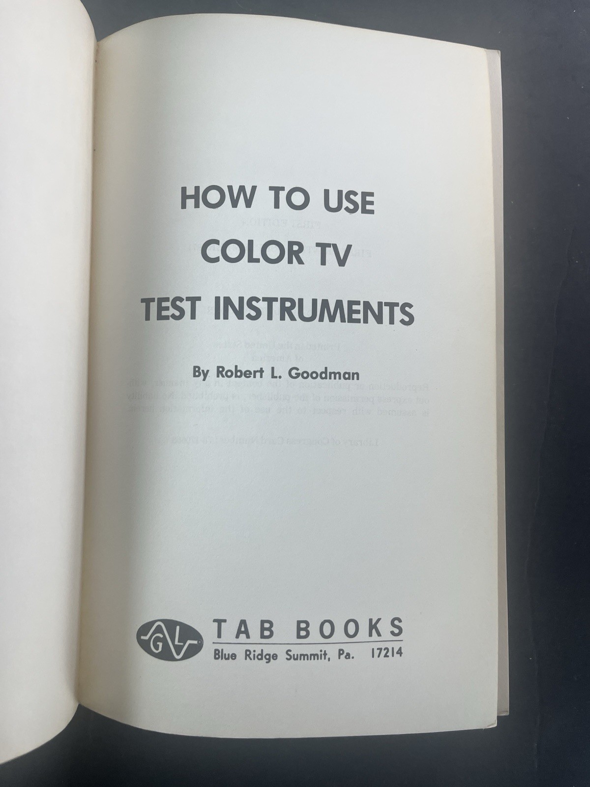 Color TV Test Equipment Guide ~ TAB Books 1971 ~ Vintage Electronics Manual