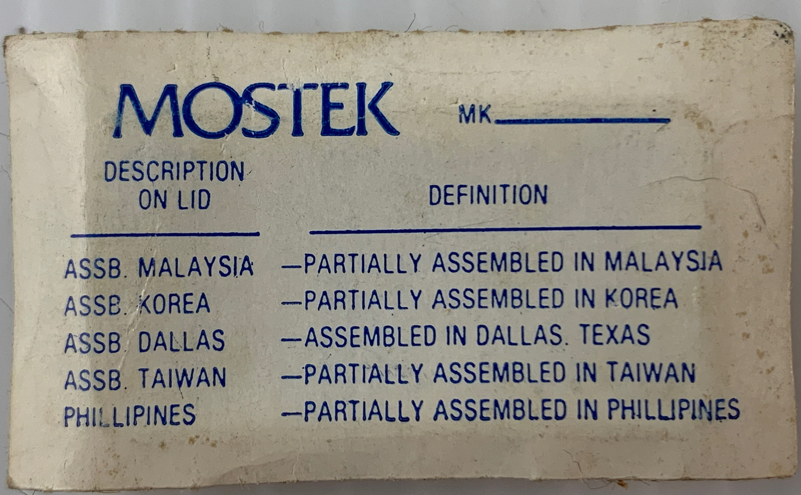MOSTEK MK4802P-90 MALAYSIA DRAM NEW IN PACKAGING