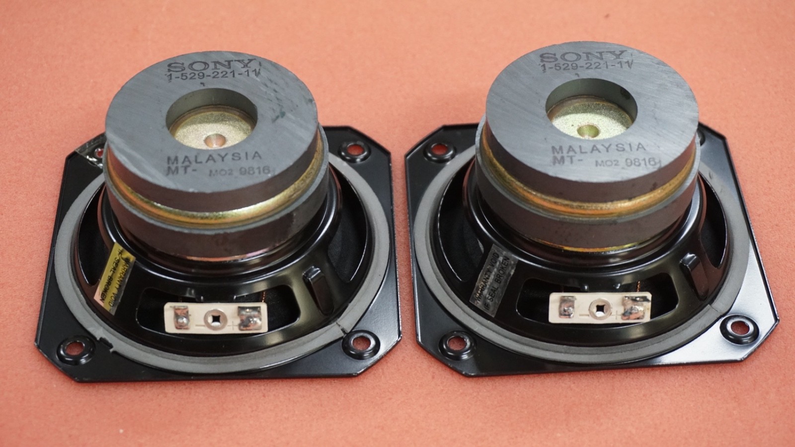 Match Pair Sony Speakers 4” 6-Ohm Mid Range Drivers 1-529-221-11