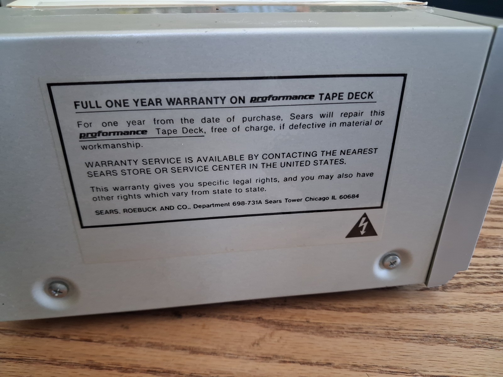 Sears Proformance Synchronized Dual Tape Cassette Deck Tested Model 564