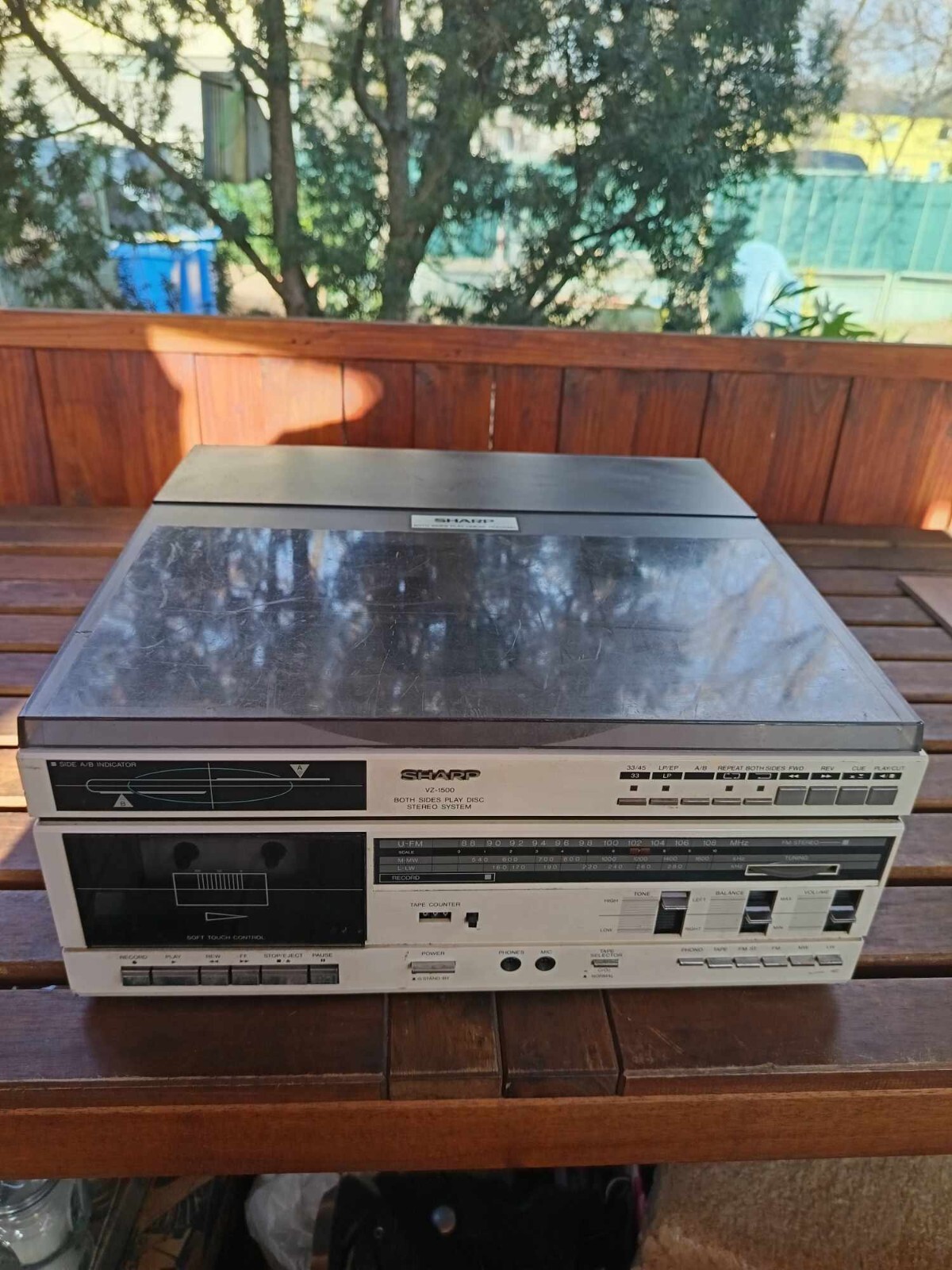 Sharp VZ 1500 both sides play disc stereo system vintage Japanese HI FI