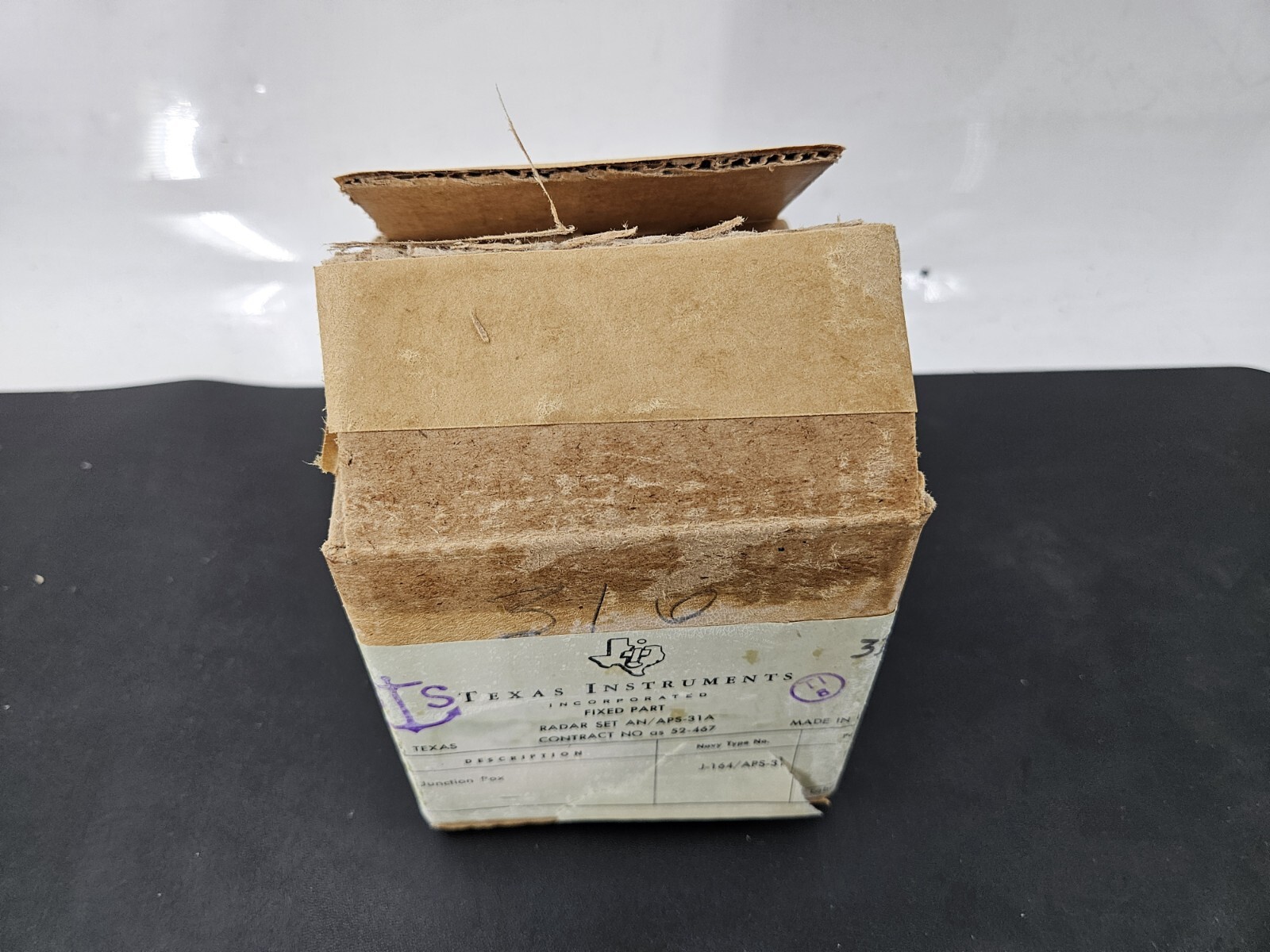 Texas Instruments Radar set J-164/APS-31 Junction Box From 1953 AS-IS EB-16517