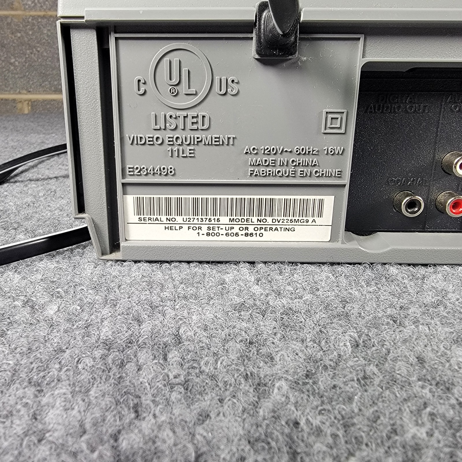 Magnavox DV225MG9 DVD VCR Combo Player Recorder Tested Working No Remote