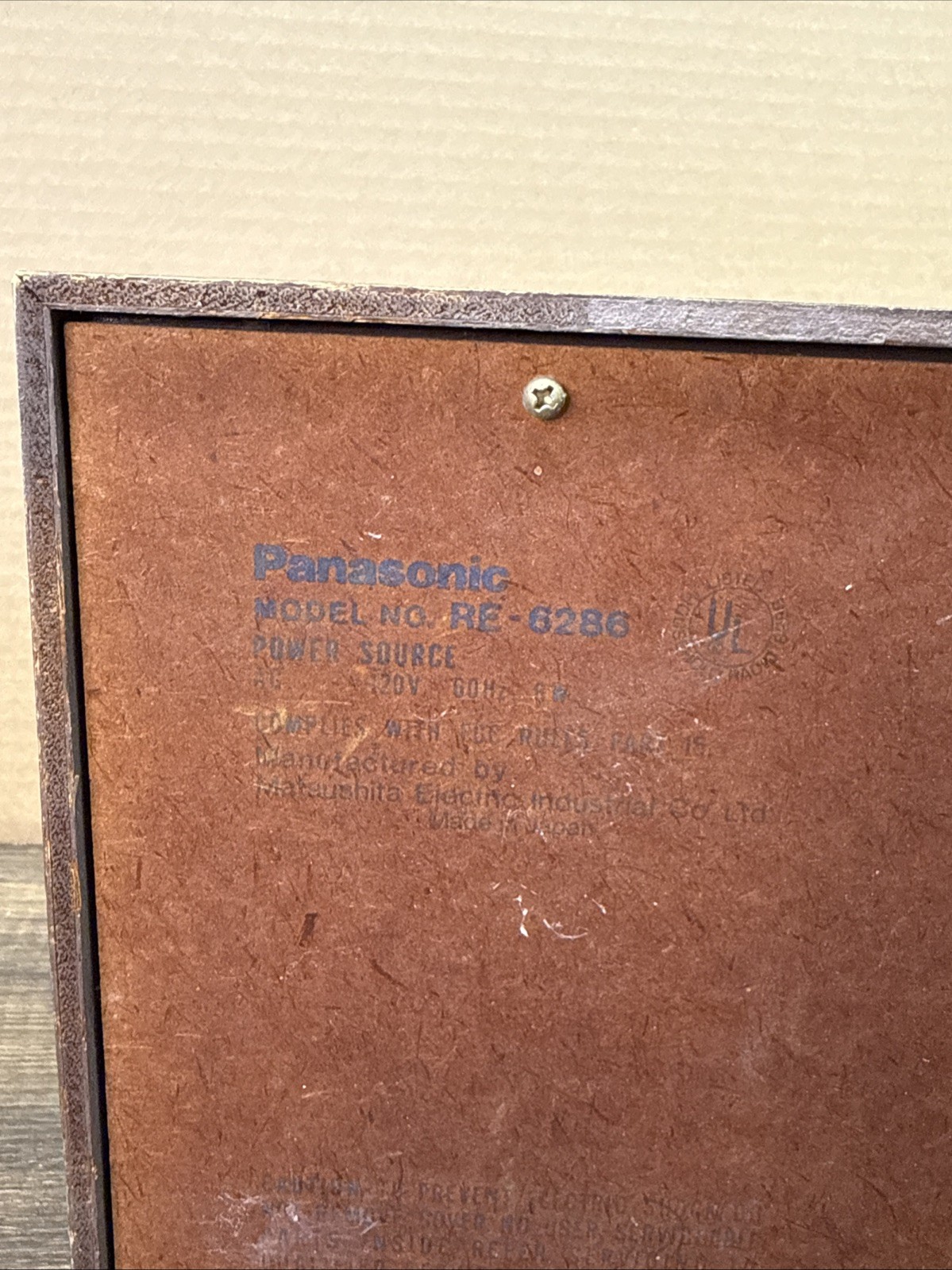 Works!! Vtg MCM Wood Grain PANASONIC #RE-6286 AM/FM Tabletop RADIO /Japan