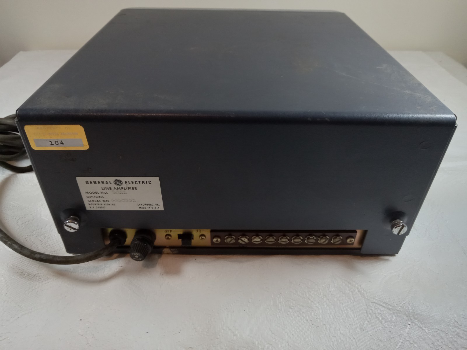 General Electric LA11 LINE Amplifier VTG Untested Parts Only Radio Amplification