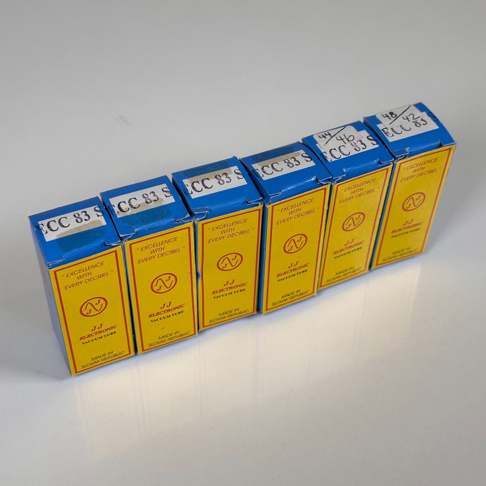 (NOS) JJ Electronic ECC83S Preamp Tubes Package Vacuum (Lot of 6)